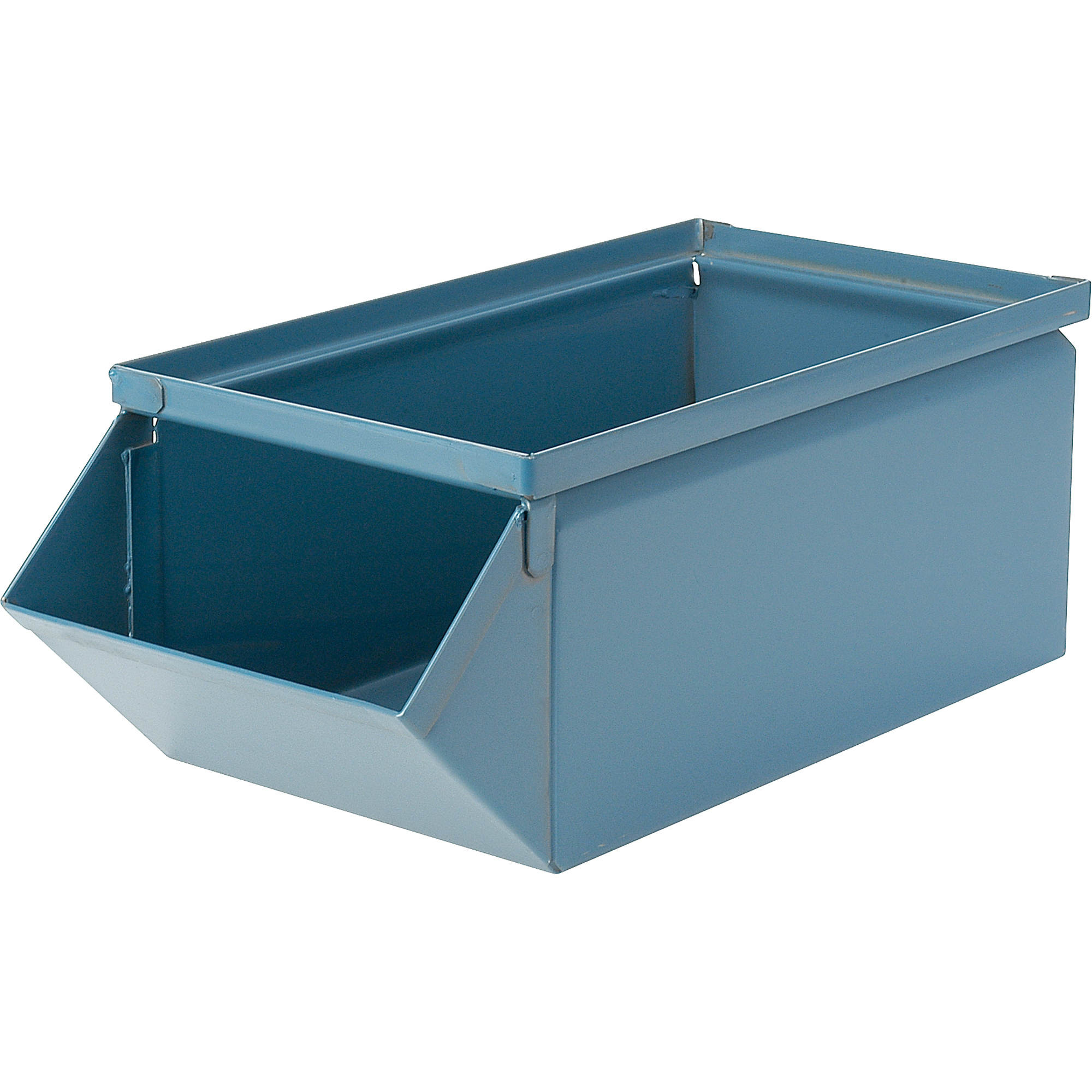 Bac en acier, Cap. 100 lb, 12" la x 20-1/2" p x 9-1/2" h, Bleu