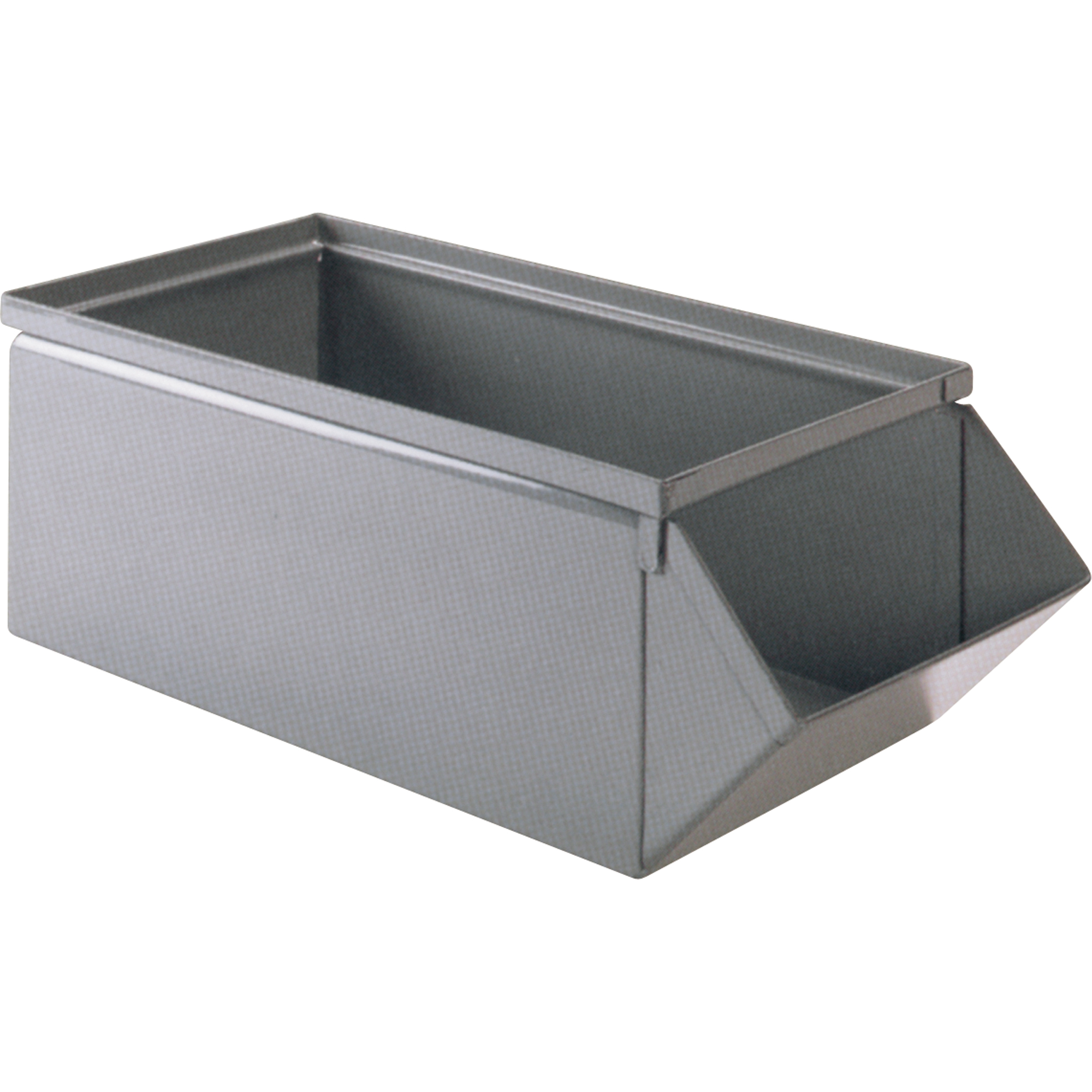 Bac en acier, Cap. 100 lb, 15" la x 24" p x 11" h, Bleu