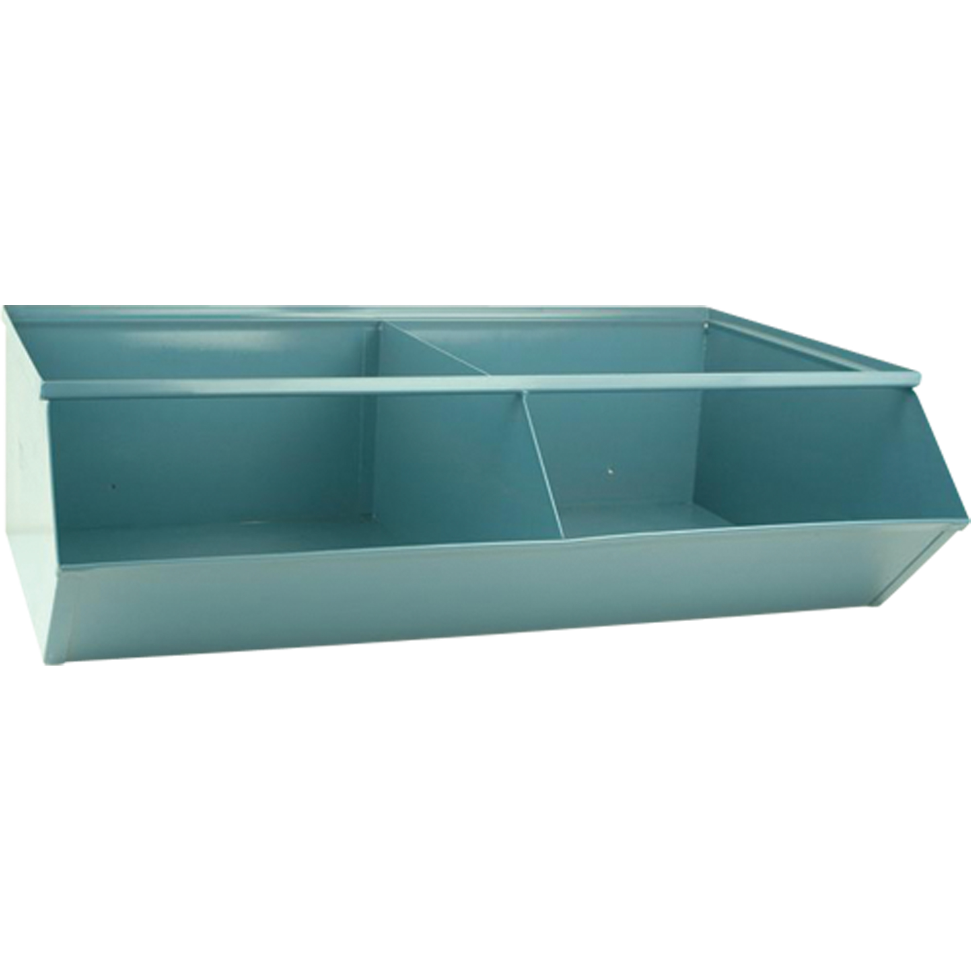 Bacs sectionnels superposables, Cap. 100 lb, 37" la x 24" p x 11" h, Bleu
