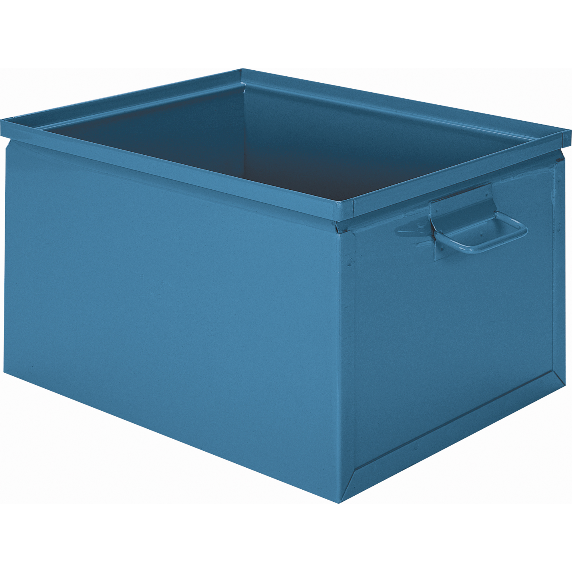 Boîte empilable en acier, 7,5" la x 13" p x 6" h, Bleu
