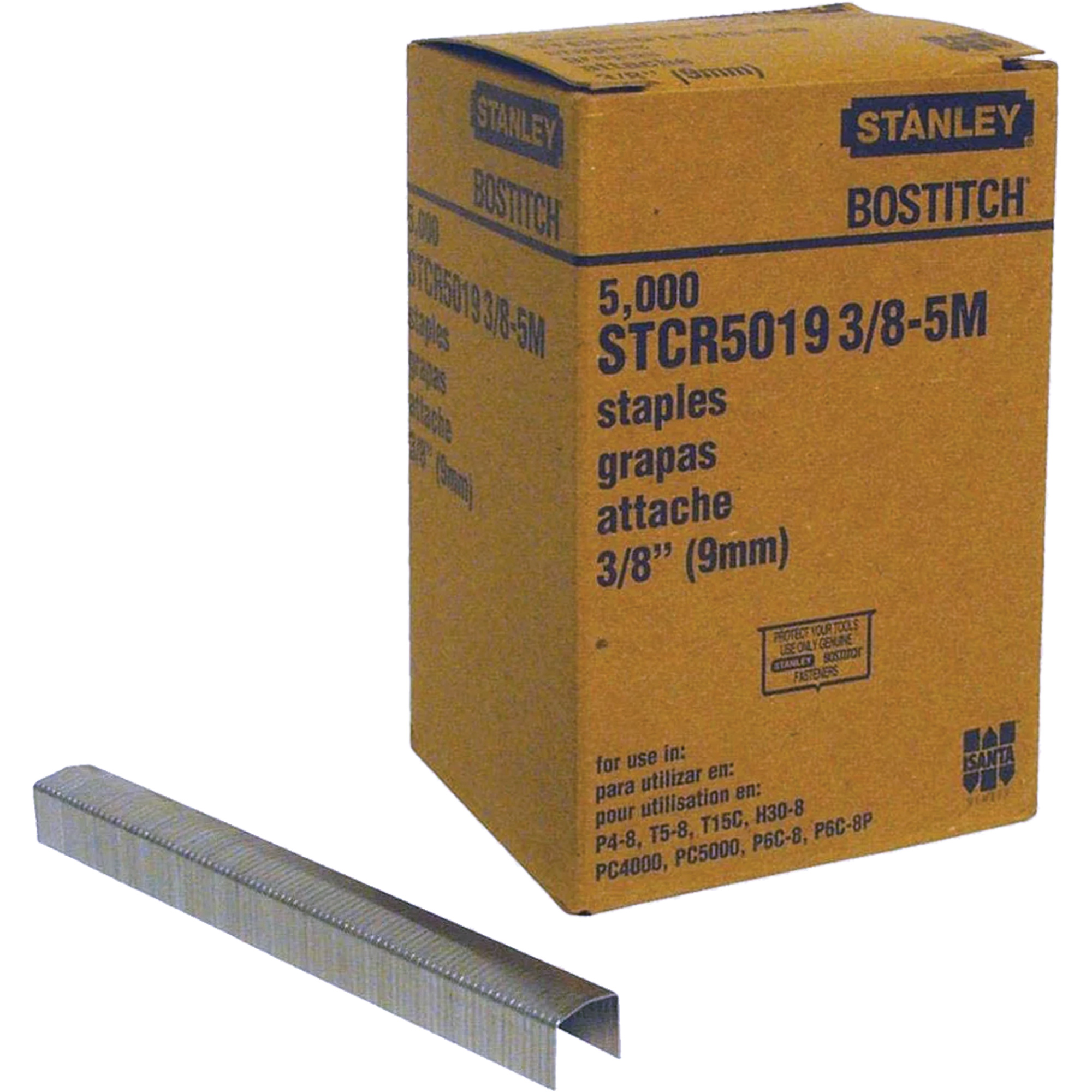 Agrafes industrielles pour pinces-agrafeuses, Calibre 16, Couronne 7/16", Longueur 3/8"