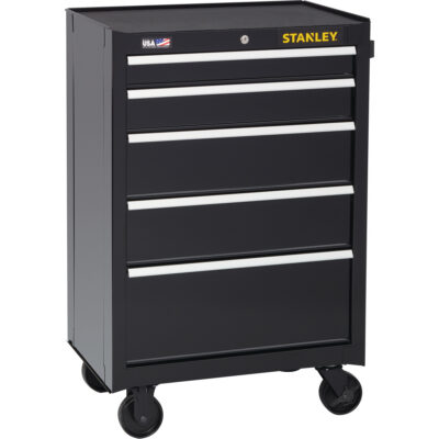 Armoire à outils roulante de série 300, 5 tiroirs, 26-1/2" la x 18" p x 40-1/2" h, Noir