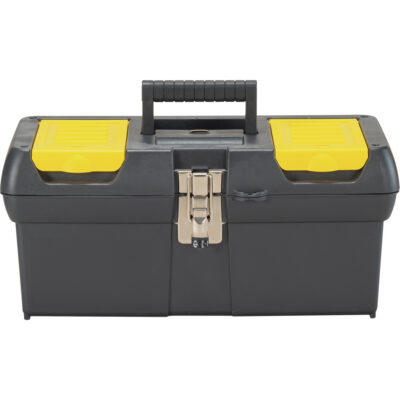 Coffre à outils avec plateau de série 2000, 16" la x 7-1/10" p x 8-1/10" h, Noir/Jaune