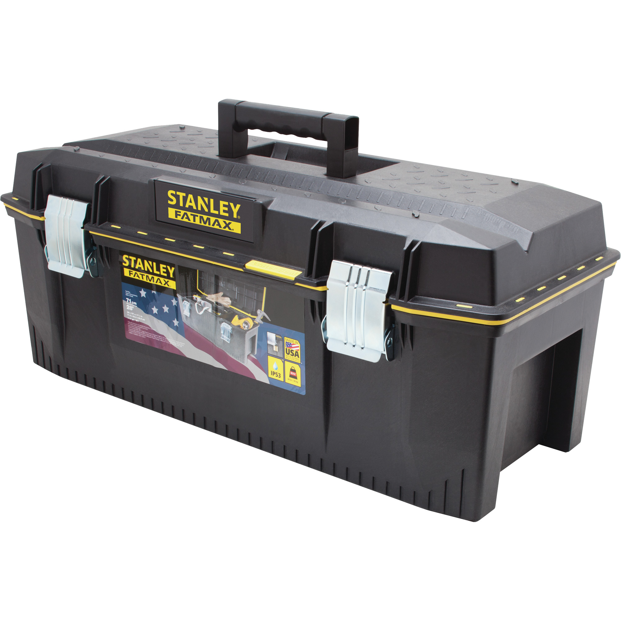 Coffre à outils en mousse structurée FatMaxMD, 28" la x 12-1/2" p x 11" h, Noir/Jaune