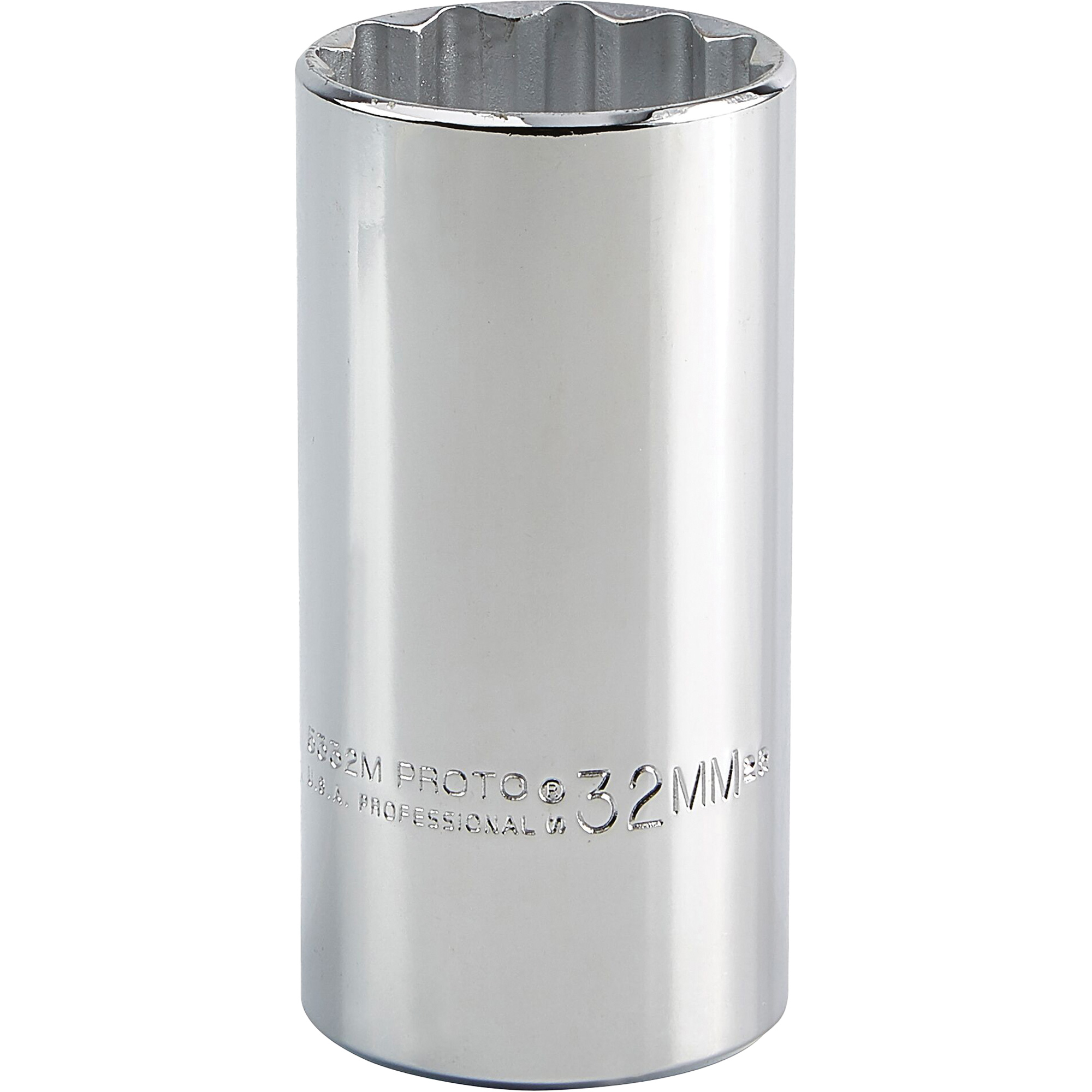 Douille universelle, 32 mm, Prise 1/2", 12 pans, Profond