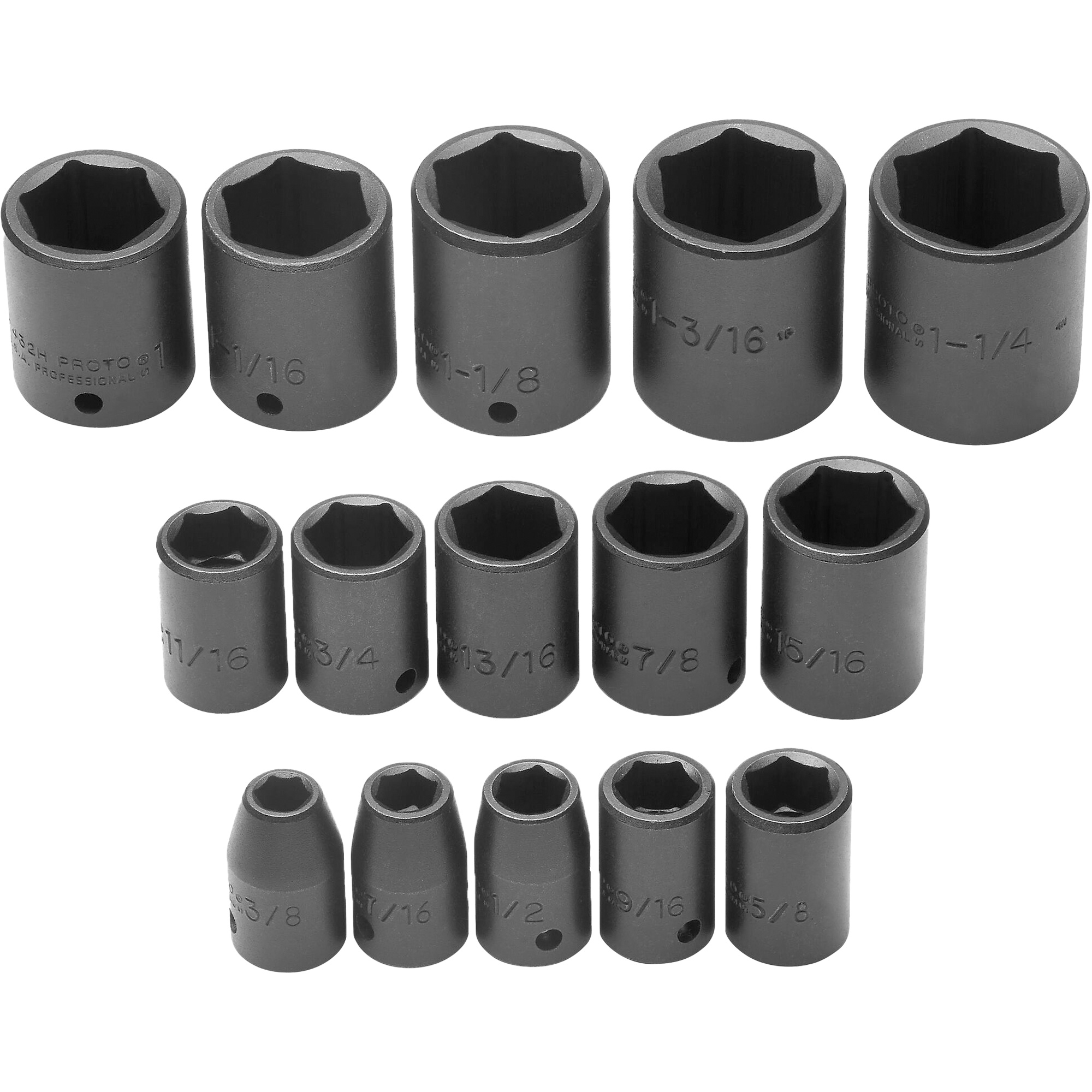 Jeu de douilles, 6 Mcx, Chocs, Prise de 1/2"