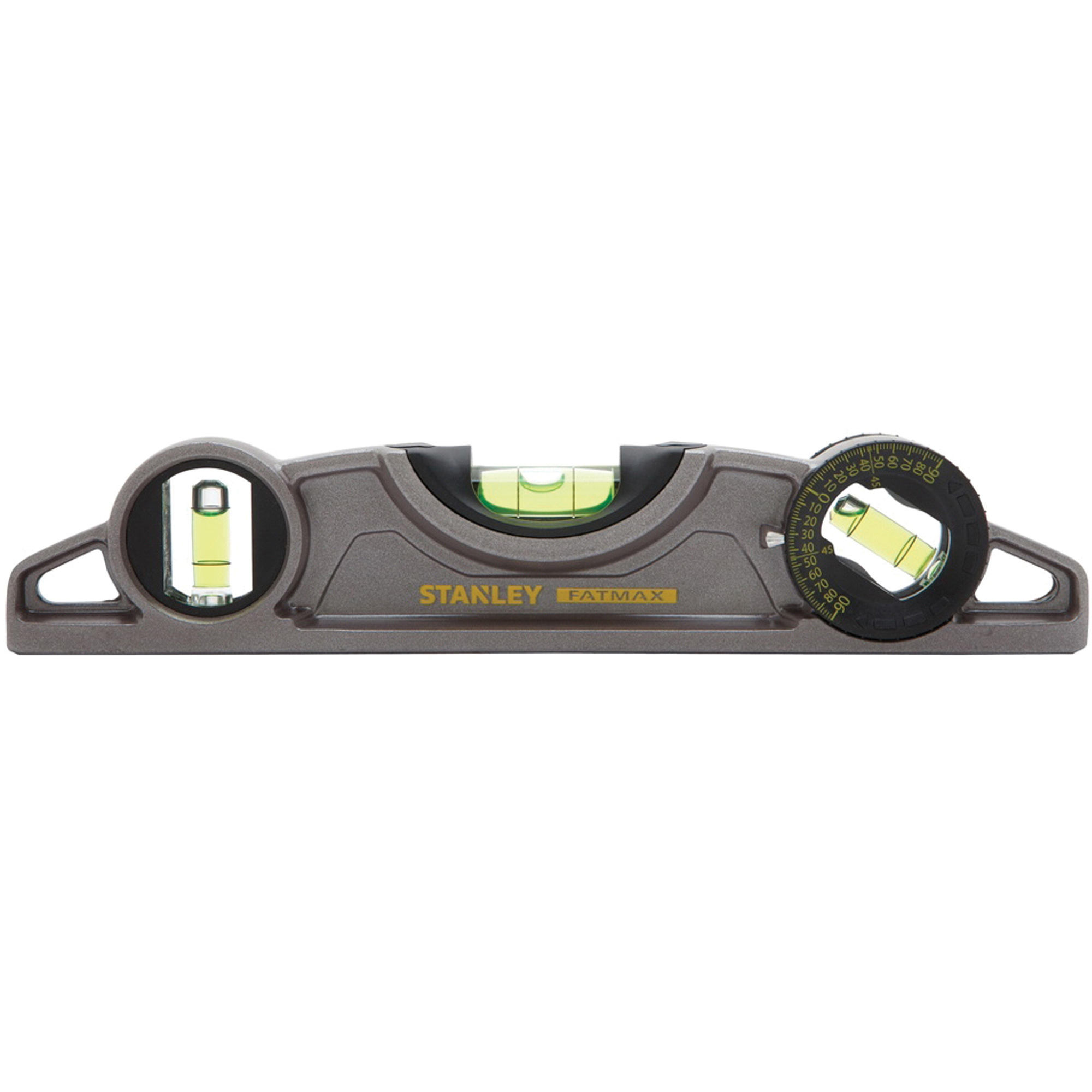 Niveau torpille moulé FatmaxMD, 9" lo, Aluminium, 3 fioles, Magnétique