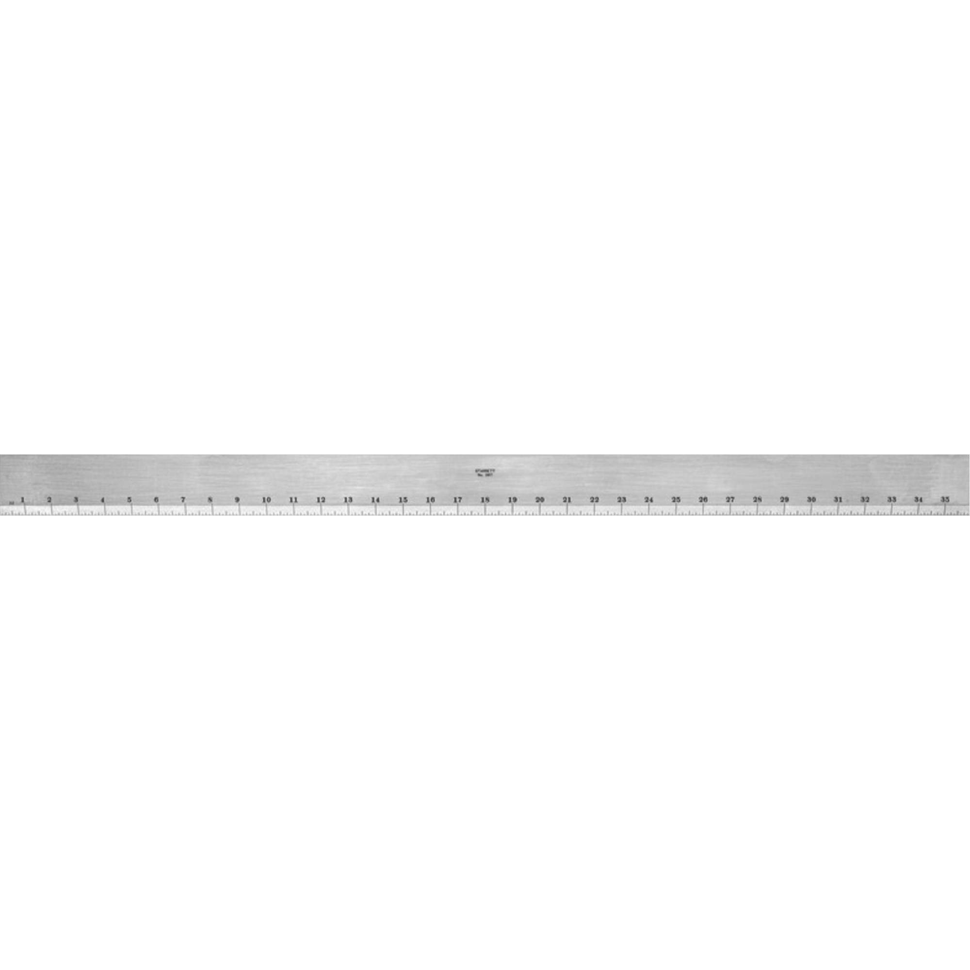Bordure droite en acier série 387 avec biseau & bordure graduée, 36" lo, 2-13/32" la, Épaisseur de 7/32"