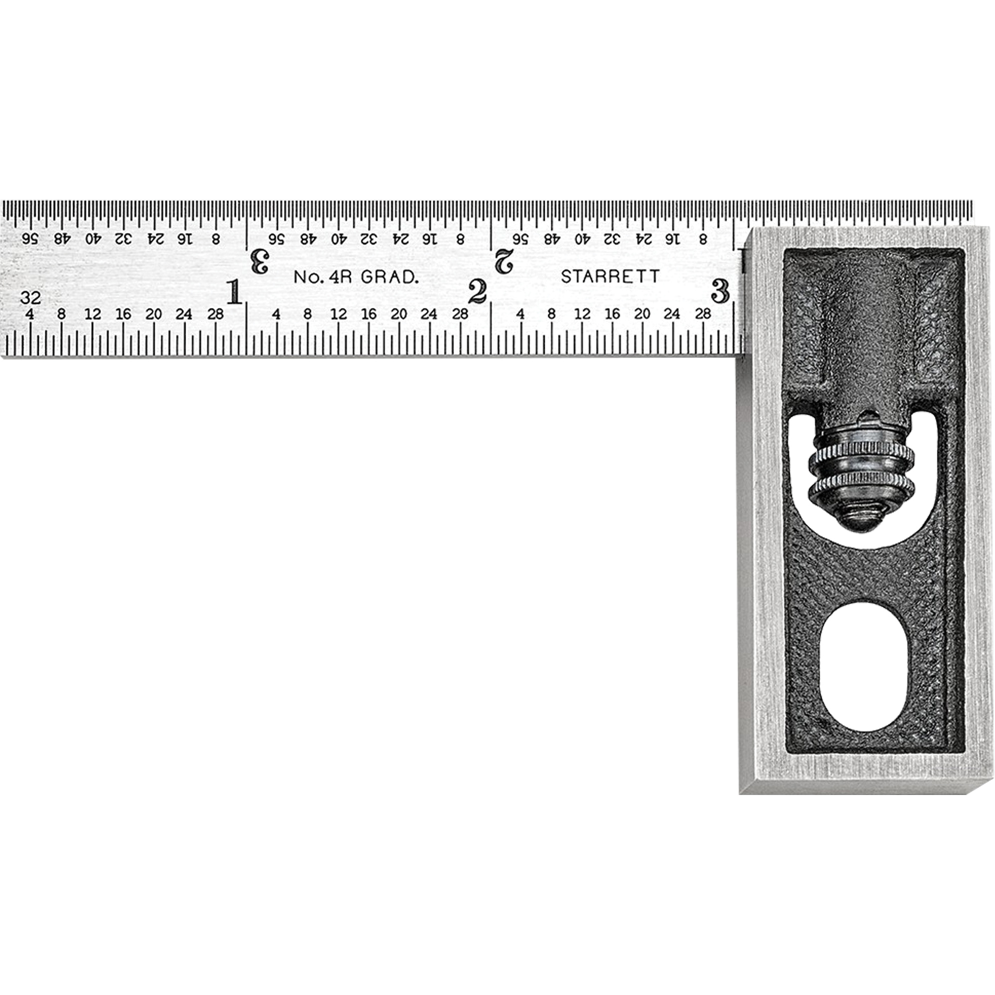 EQUERRE DOUBLE, 4" A/REGLE GRAD.SEUL.