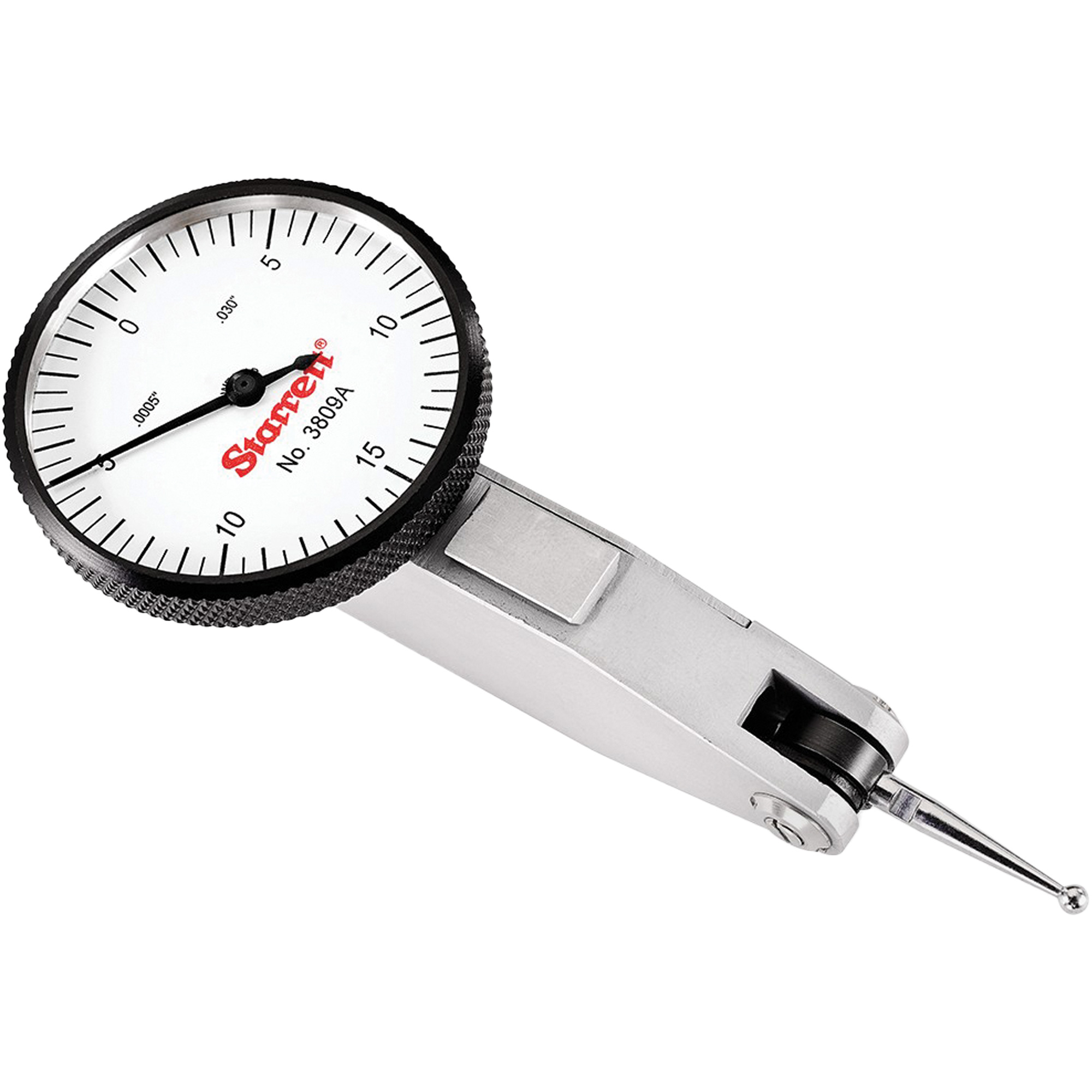 Indicateur de test à cadran avec montage en queue d’aronde, 0" - 0,03" Portée