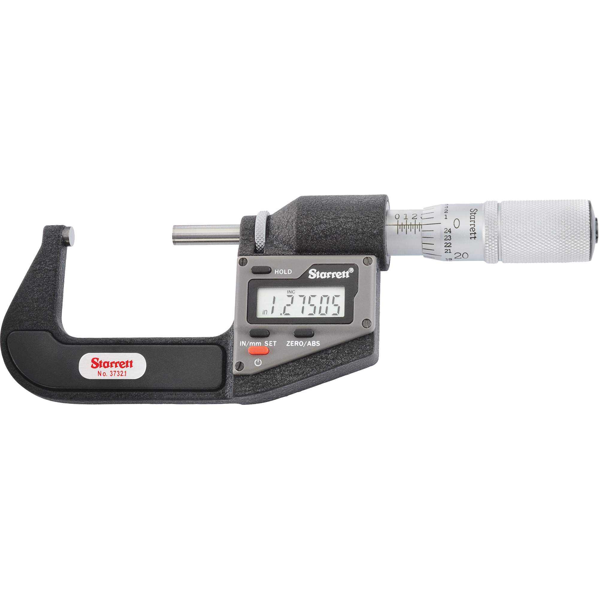 Micromètre électronique pouce/métrique sans sortie, 1" - 2" (25,4 mm - 50,8 mm) gamme de mesure, Résolution de 0,00005" (0,001 mm)