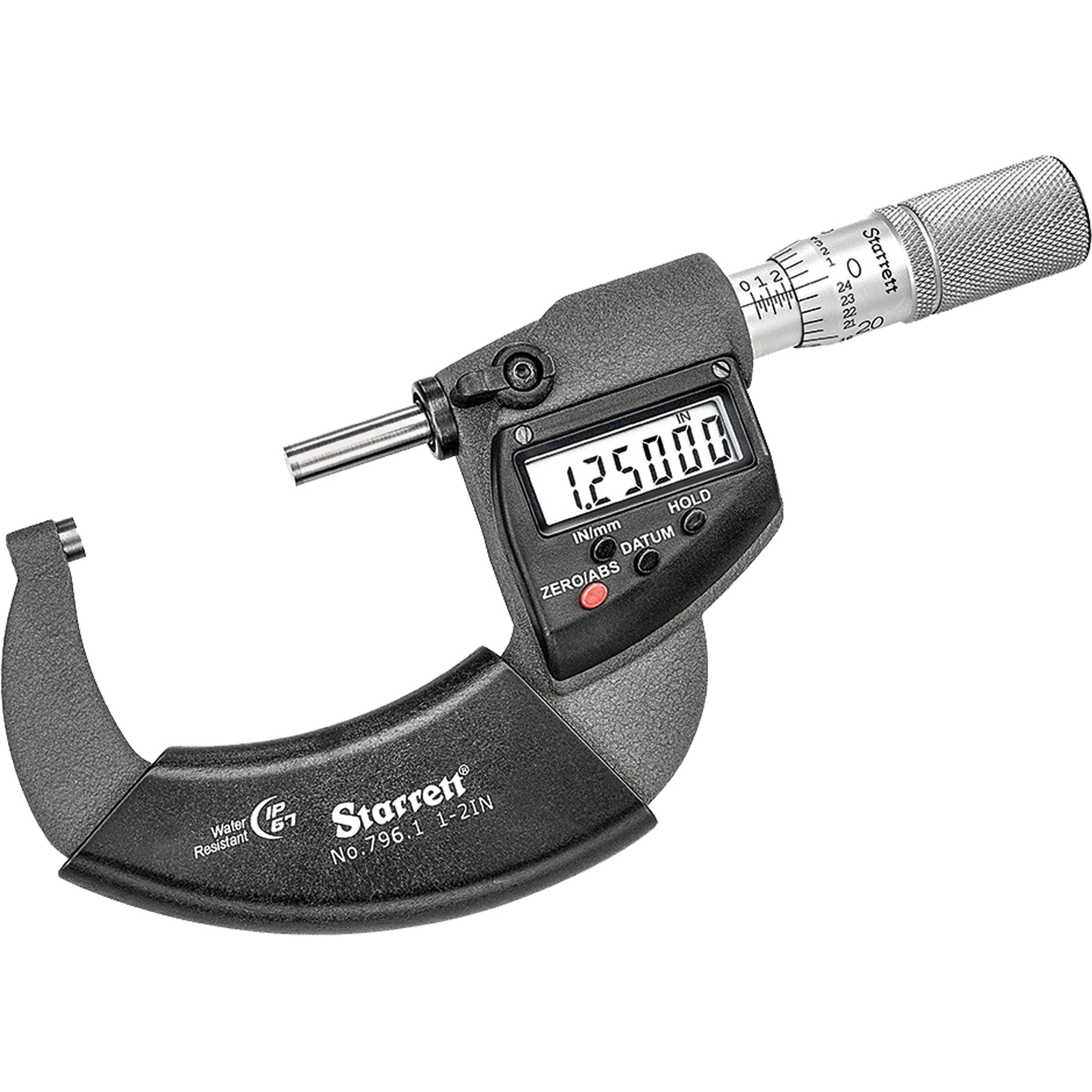 Micromètre extérieur électronique, 1" - 2" (25 mm - 50 mm) gamme de mesure, Résolution de 0,00005" (0,001 mm)