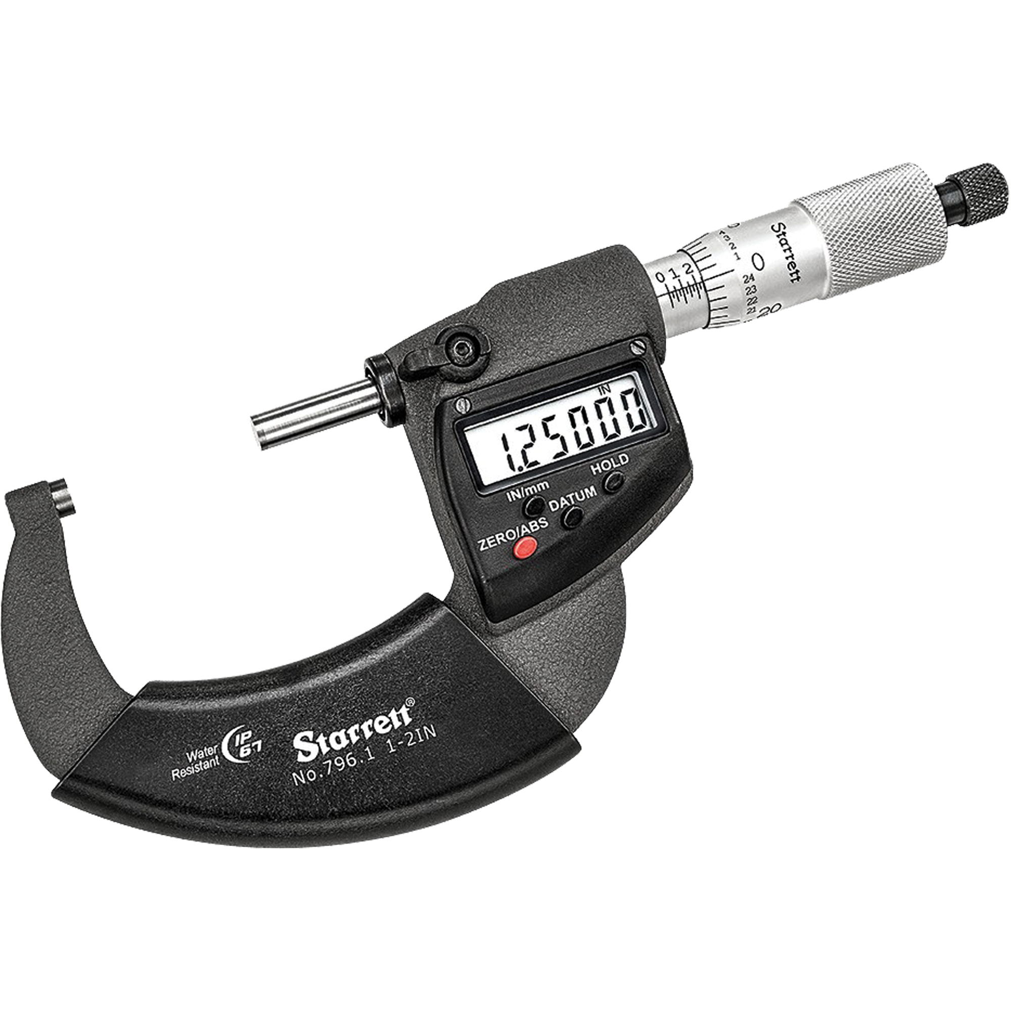 Micromètre extérieur électronique, 1" - 2" (25 mm - 50 mm) gamme de mesure, Résolution de 0,00005" (0,001 mm)