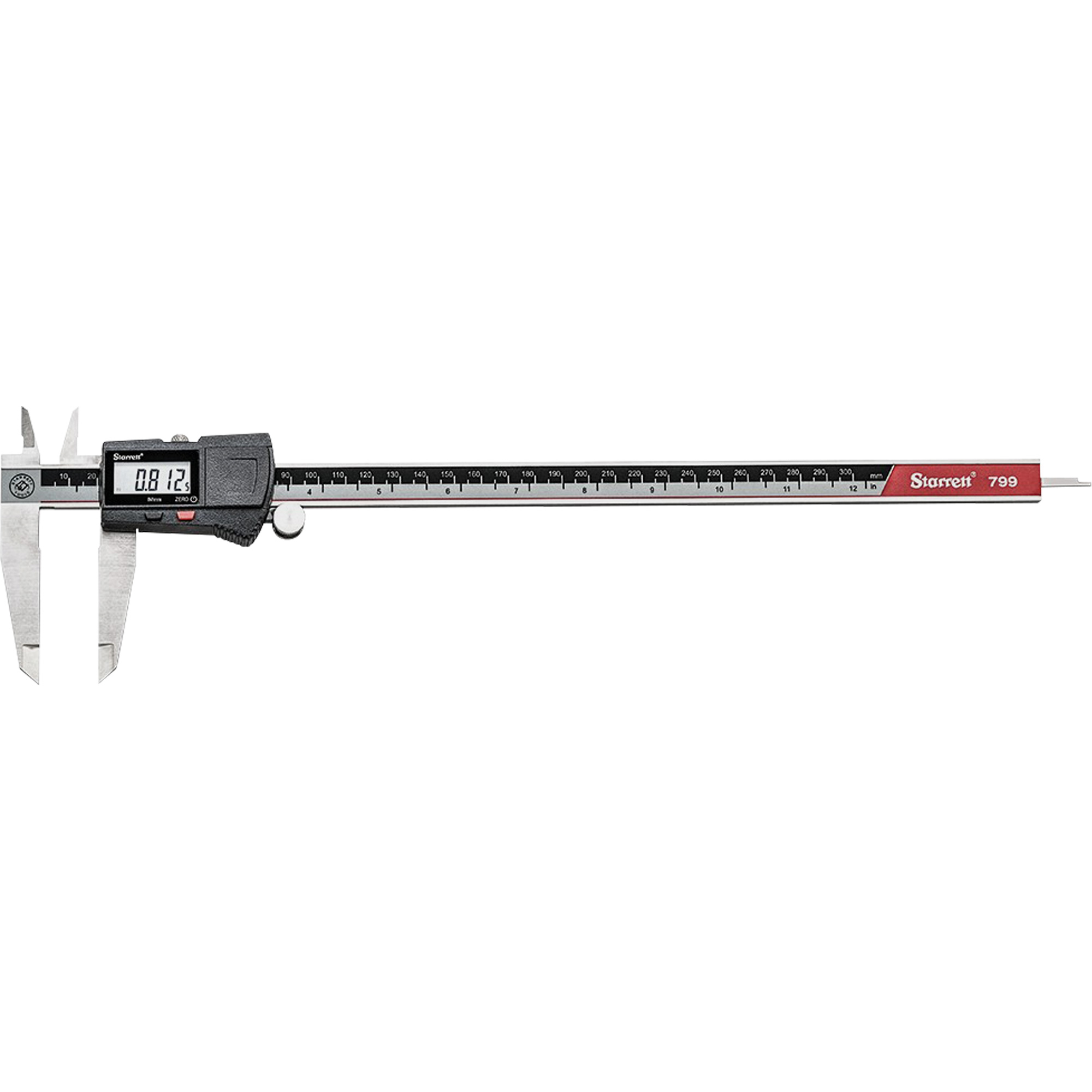 Pied à coulisse électronique de la série EC799, Résolution de 0,0005" (0,01 mm), 0" - 12" (0 mm - 300 mm) gamme de mesure