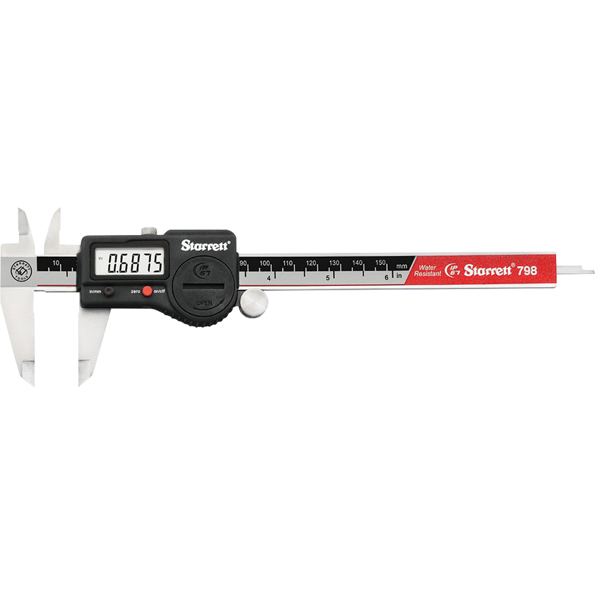 Pied à coulisse électronique, Résolution de 0,0005" (0,01 mm), 0" - 6" (0 mm - 150 mm) gamme de mesure