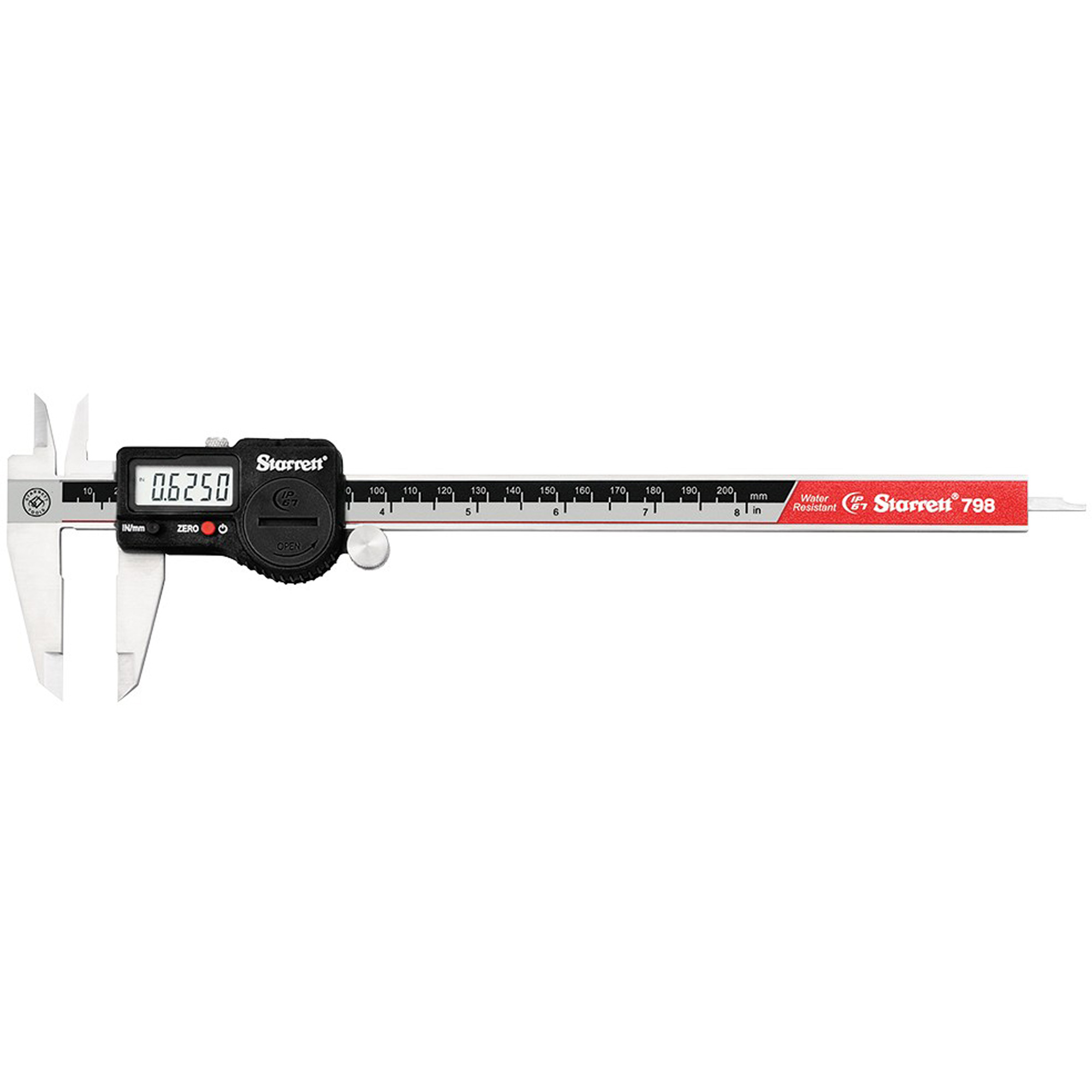 Pied à coulisse électronique, Résolution de 0,0005" (0,01 mm), 0" - 8" (0 mm - 200 mm) gamme de mesure
