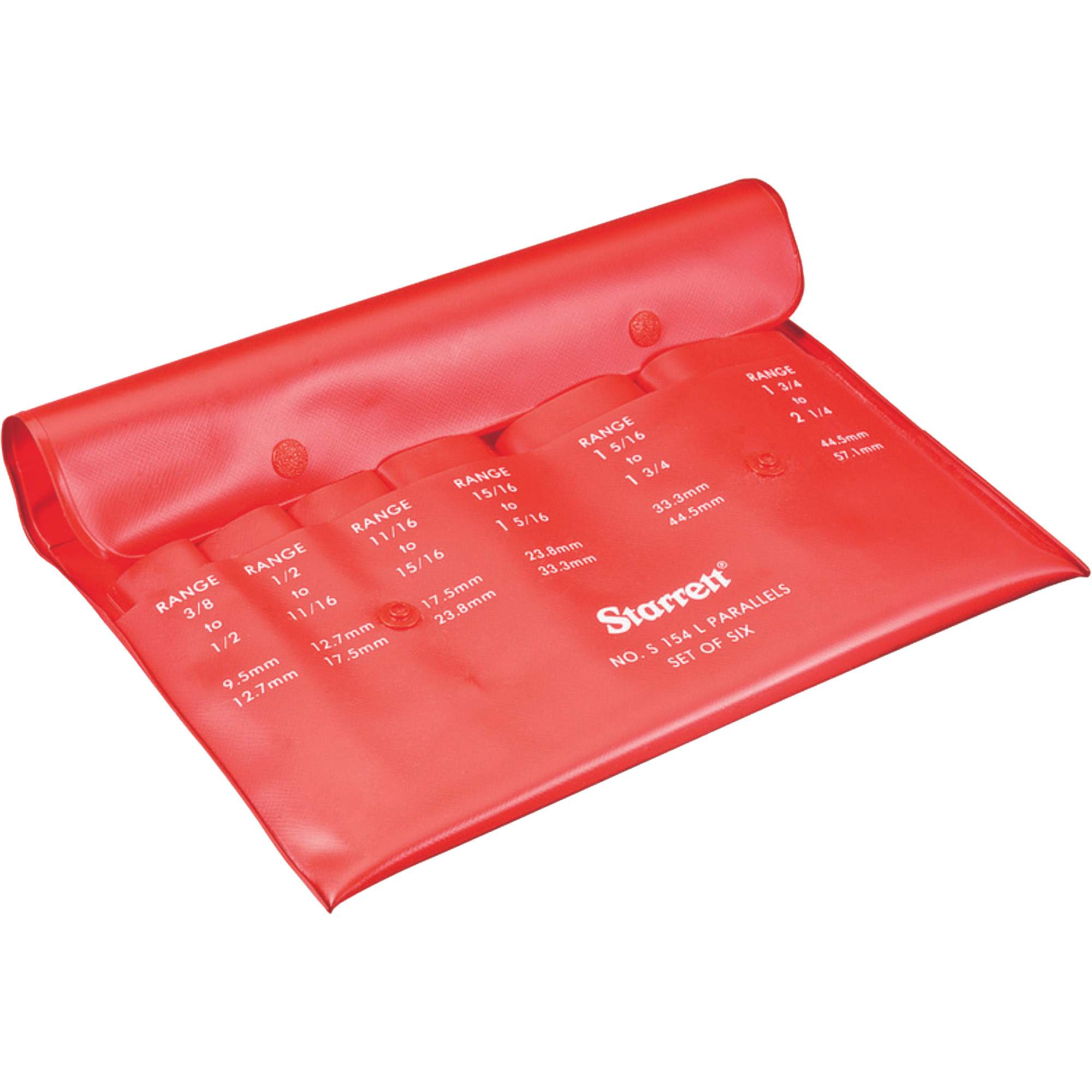 Pochette en plastique pour jeu de 6 cales parallèles réglables (pochette uniquement)