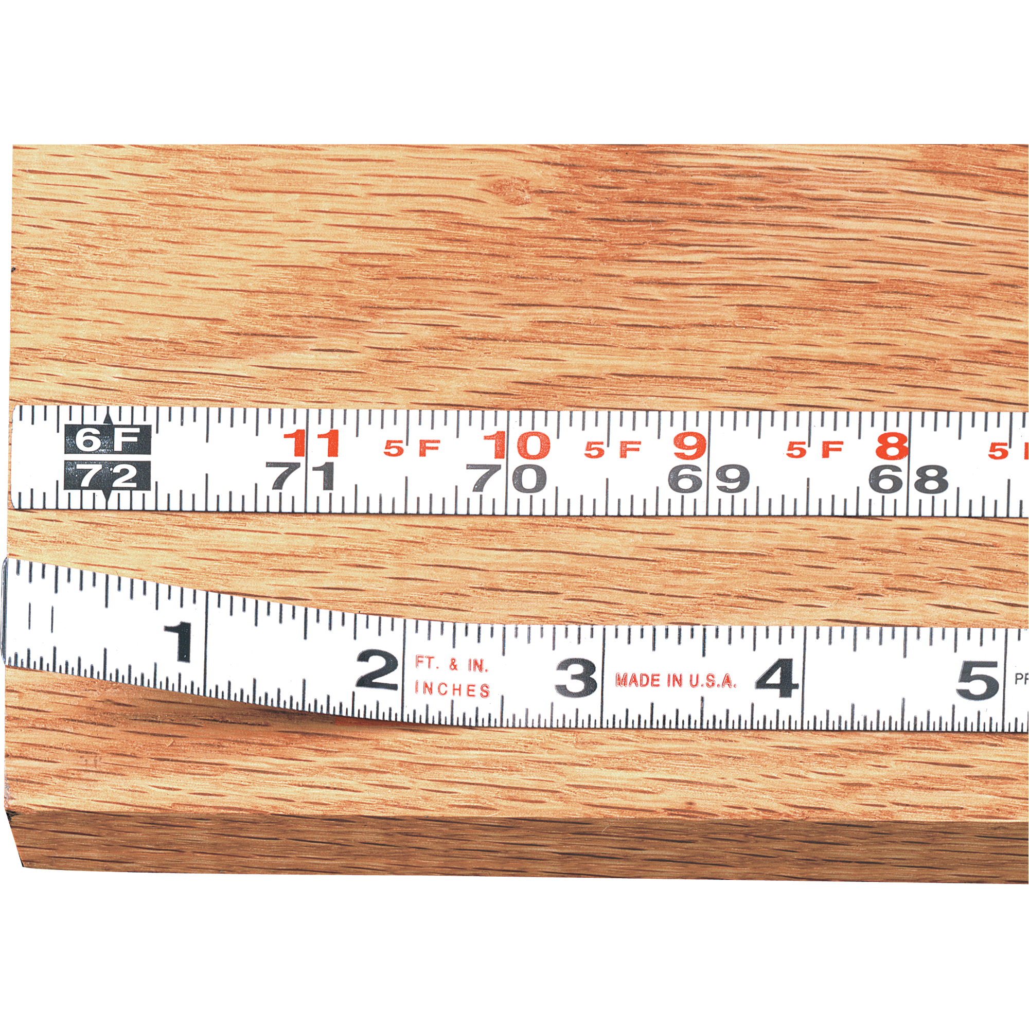 Rubans à mesurer en acier avec endos adhésif Measure StixMC, 1/2" x 4' - 1,2 m, Marques de goujon pi/po-mm