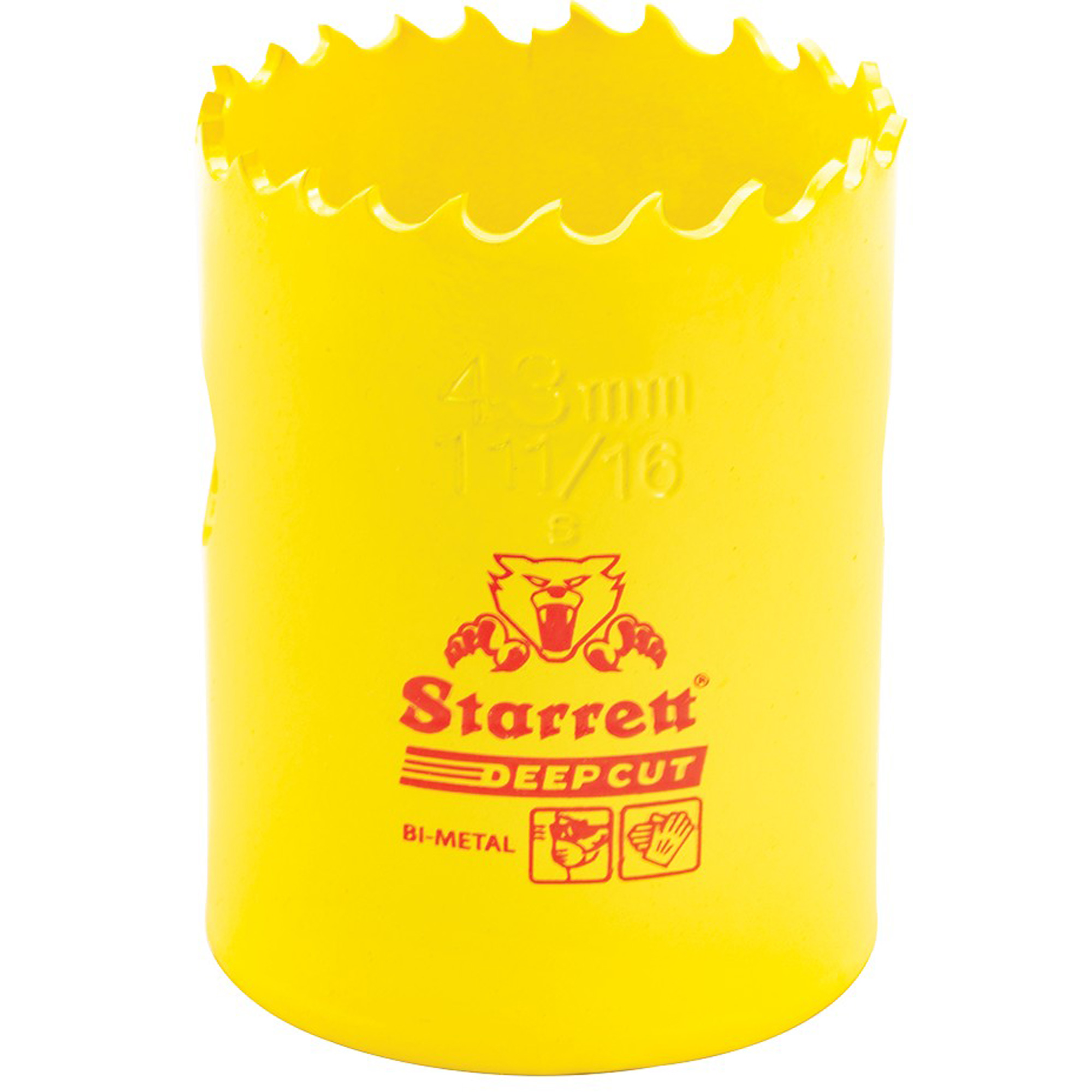 Scie à cloche bimétal 1-11/1, 1-11/16", Profondeur de la coupe 2", Bimétal