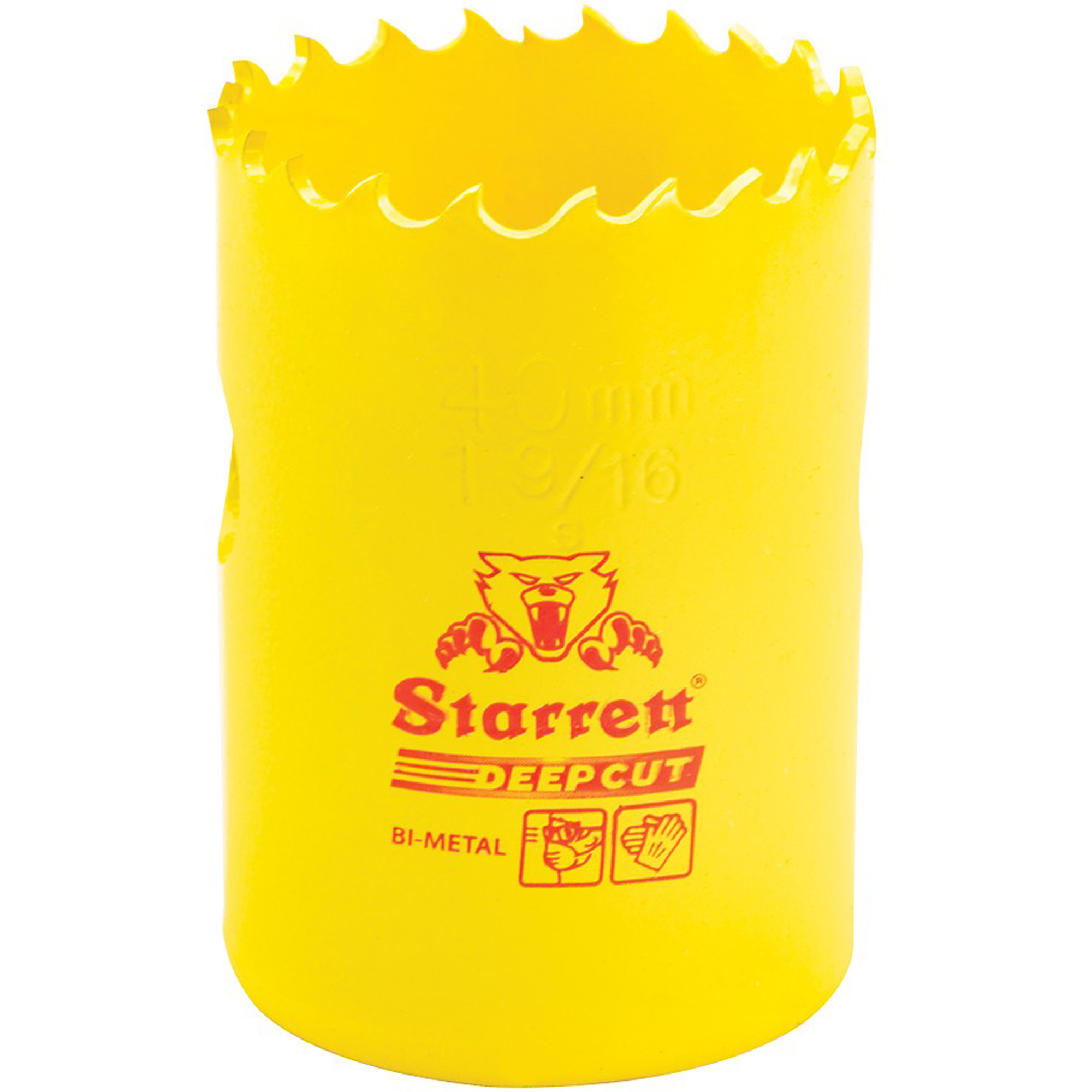 Scie à cloche bimétal 1-9/16, 1-9/16", Profondeur de la coupe 2", Bimétal