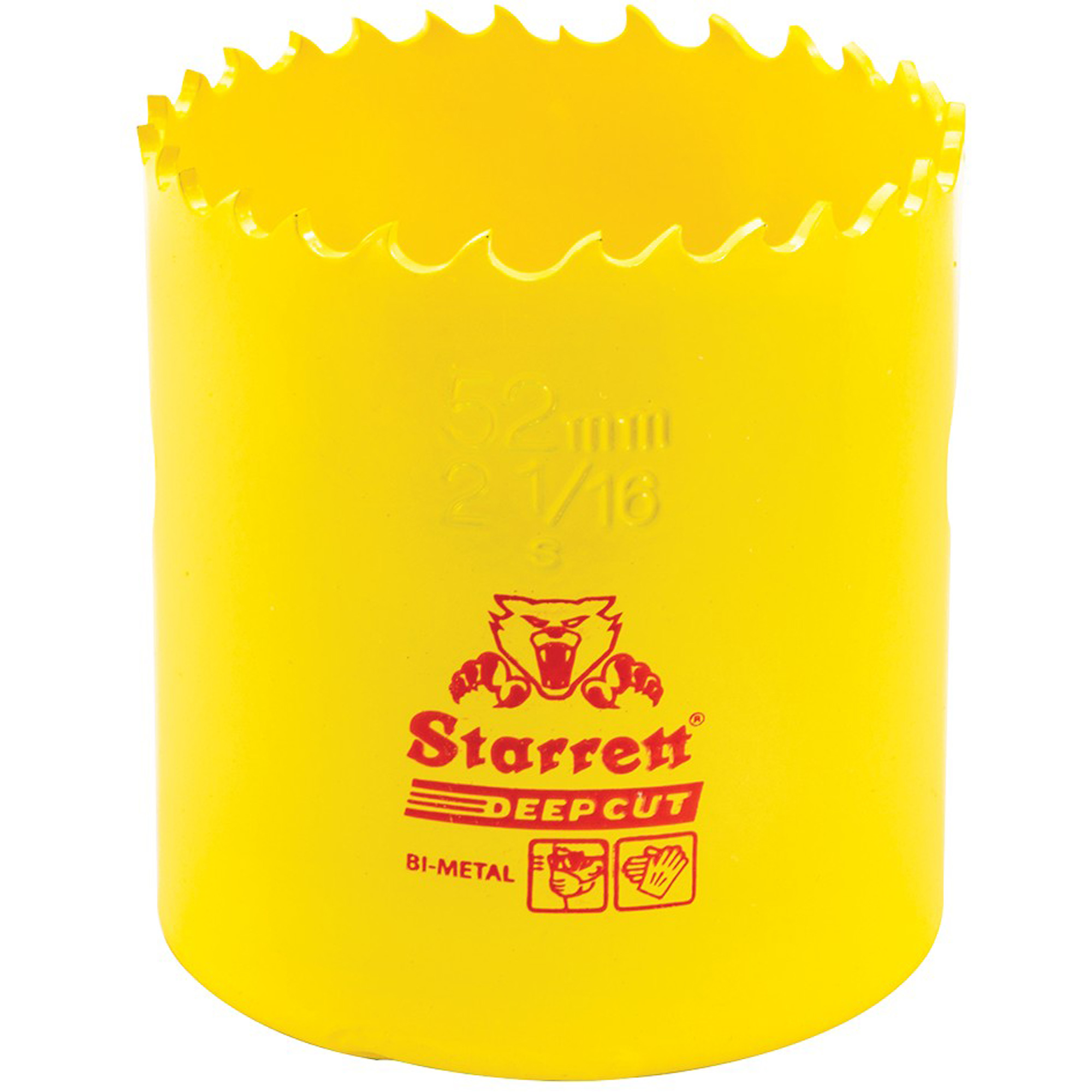 Scie à cloche bimétal 2-1/16, 2-1/16", Profondeur de la coupe 2", Bimétal