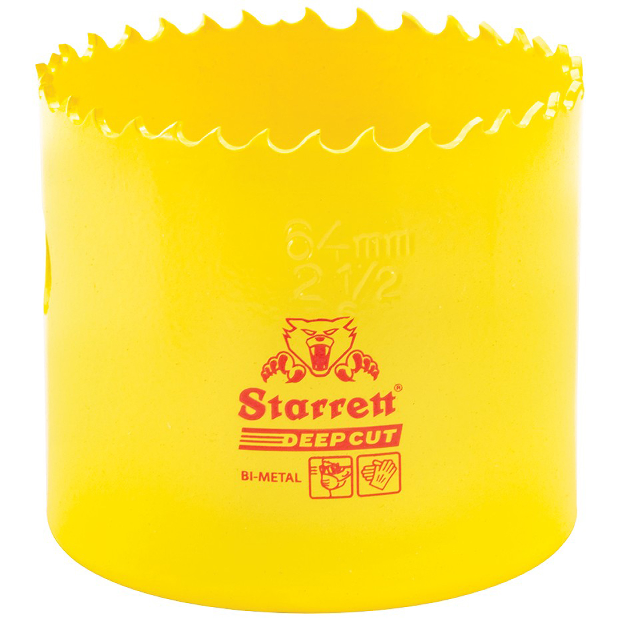 Scie à cloche bimétal 2-1/2", 2-1/2", Profondeur de la coupe 2", Bimétal