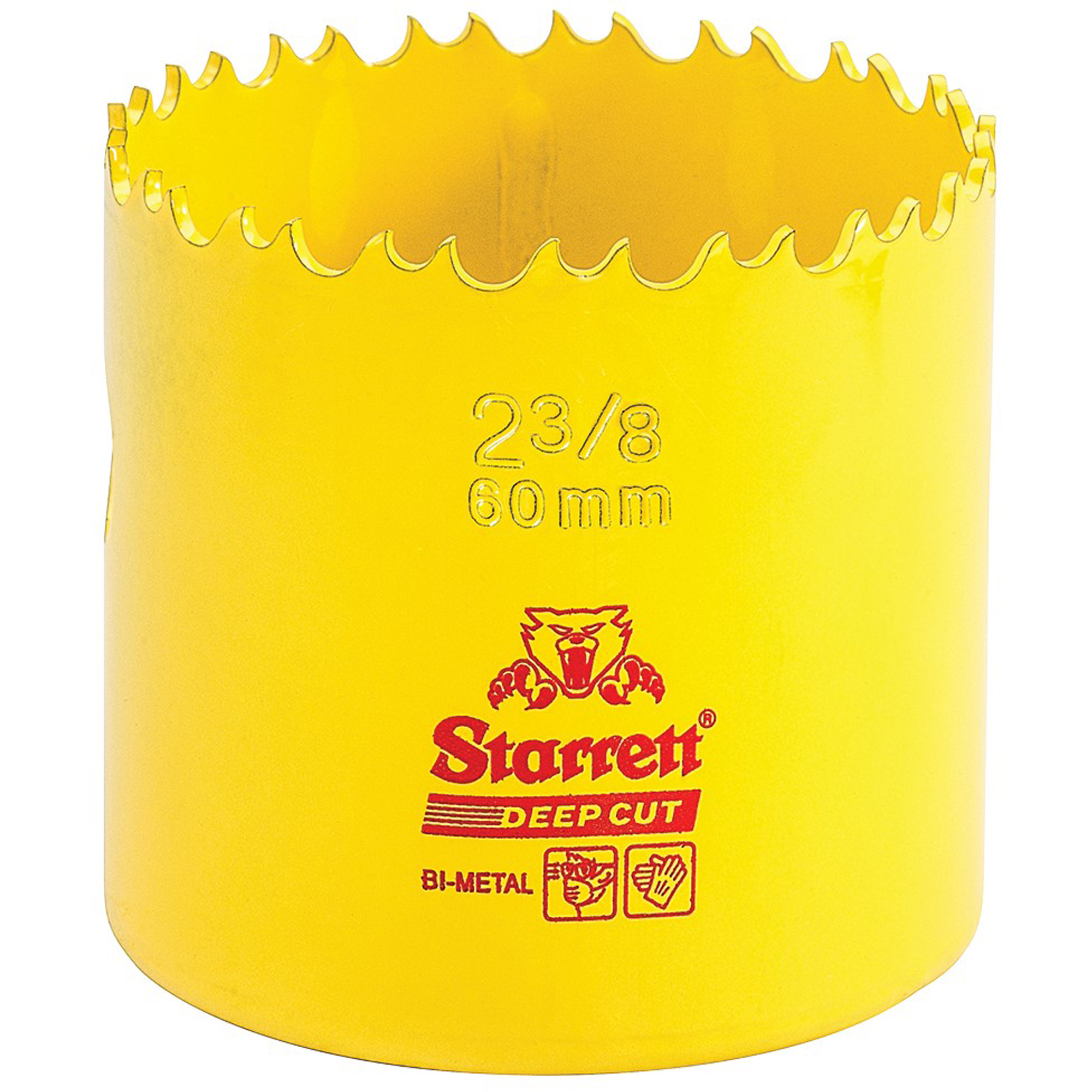 Scie à cloche bimétal 2-3/8", 2-3/8", Profondeur de la coupe 2", Bimétal