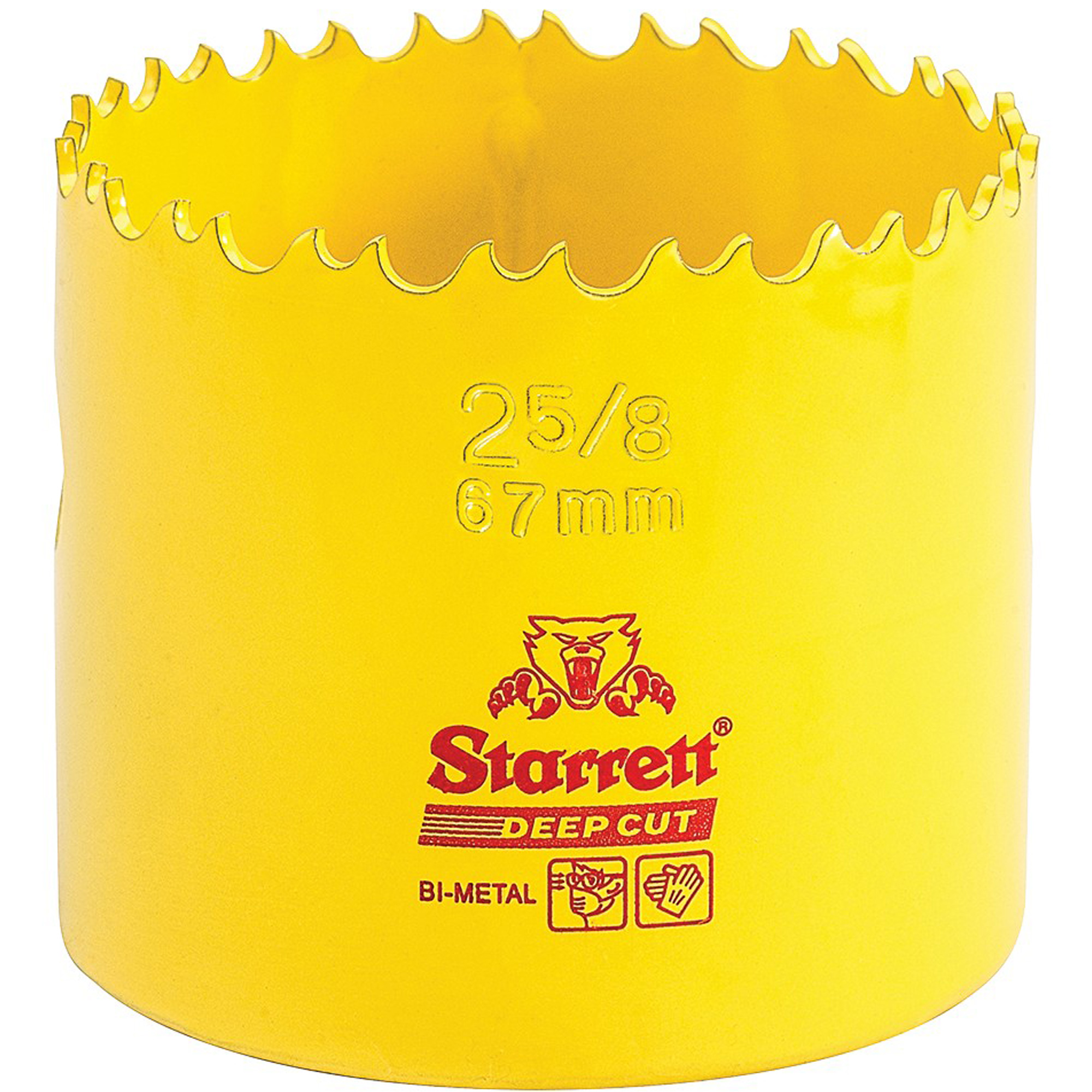 Scie à cloche bimétal 2-5/8", 2-5/8", Profondeur de la coupe 2", Bimétal