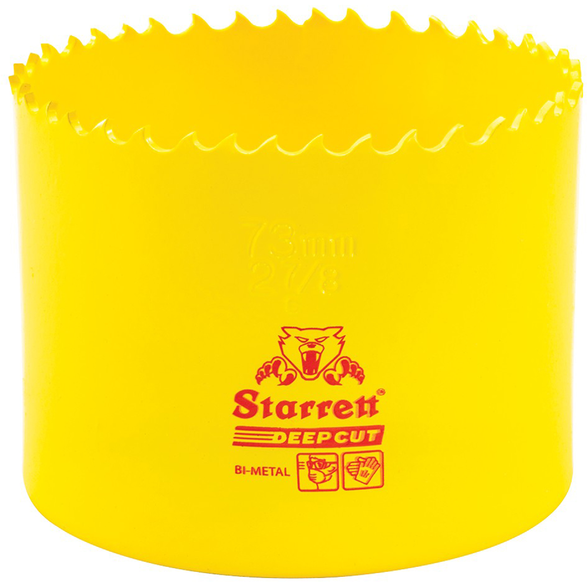 Scie à cloche bimétal 2-7/8", 2-7/8", Profondeur de la coupe 2", Bimétal