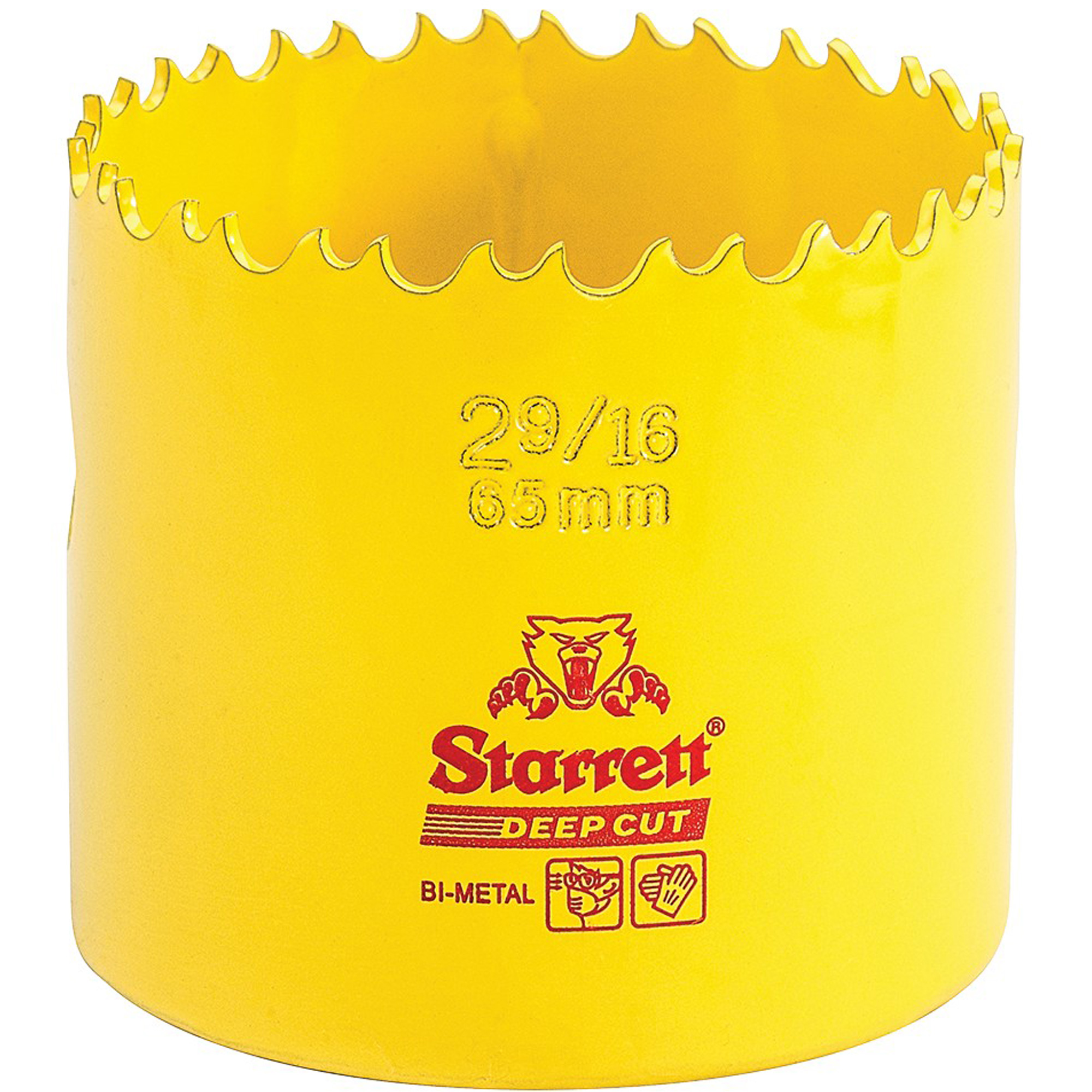 Scie à cloche bimétal 2-9/16, 2-9/16", Profondeur de la coupe 2", Bimétal