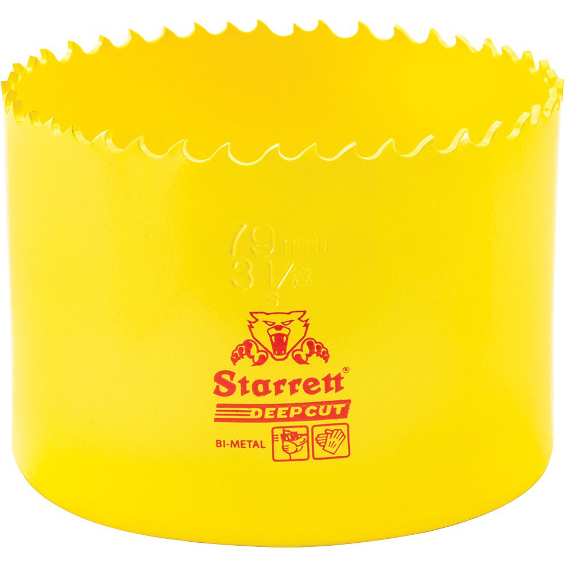 Scie à cloche bimétal 3-1/8", 3-1/8", Profondeur de la coupe 2", Bimétal