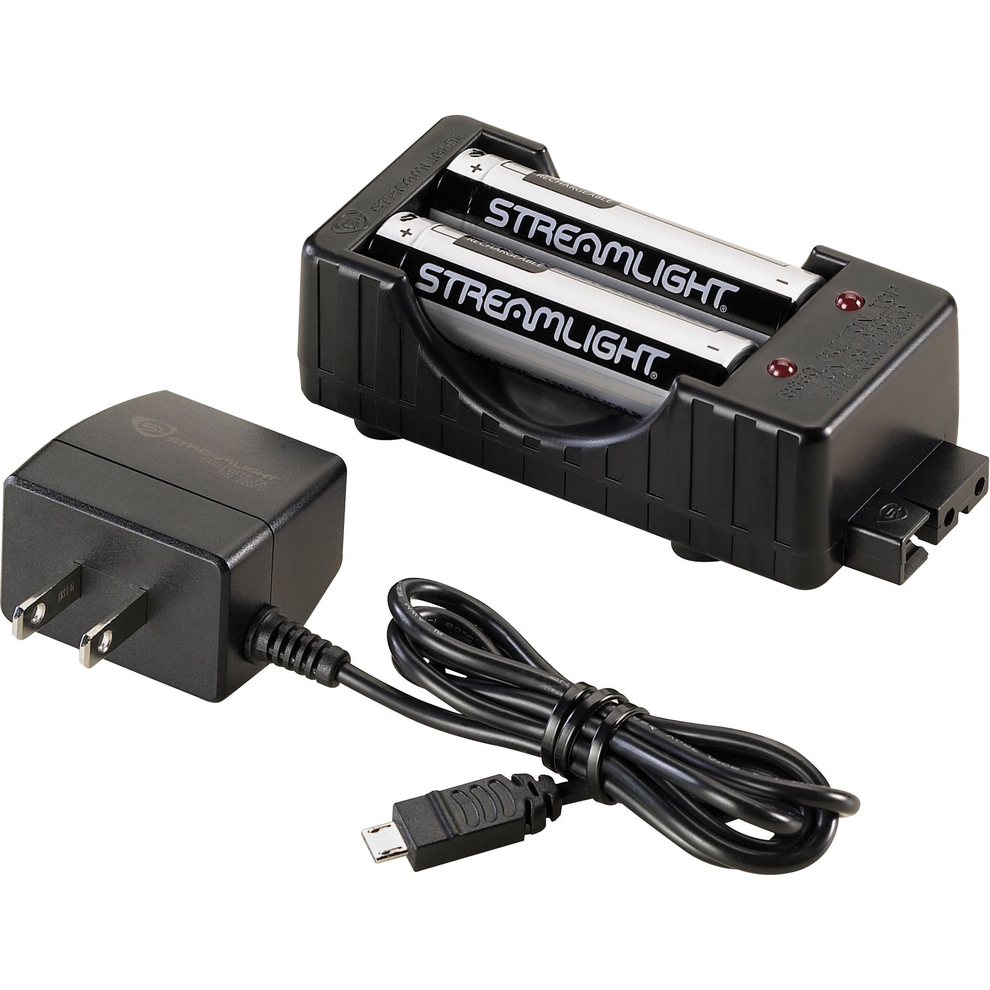 Chargeur USB pour 2 piles & piles