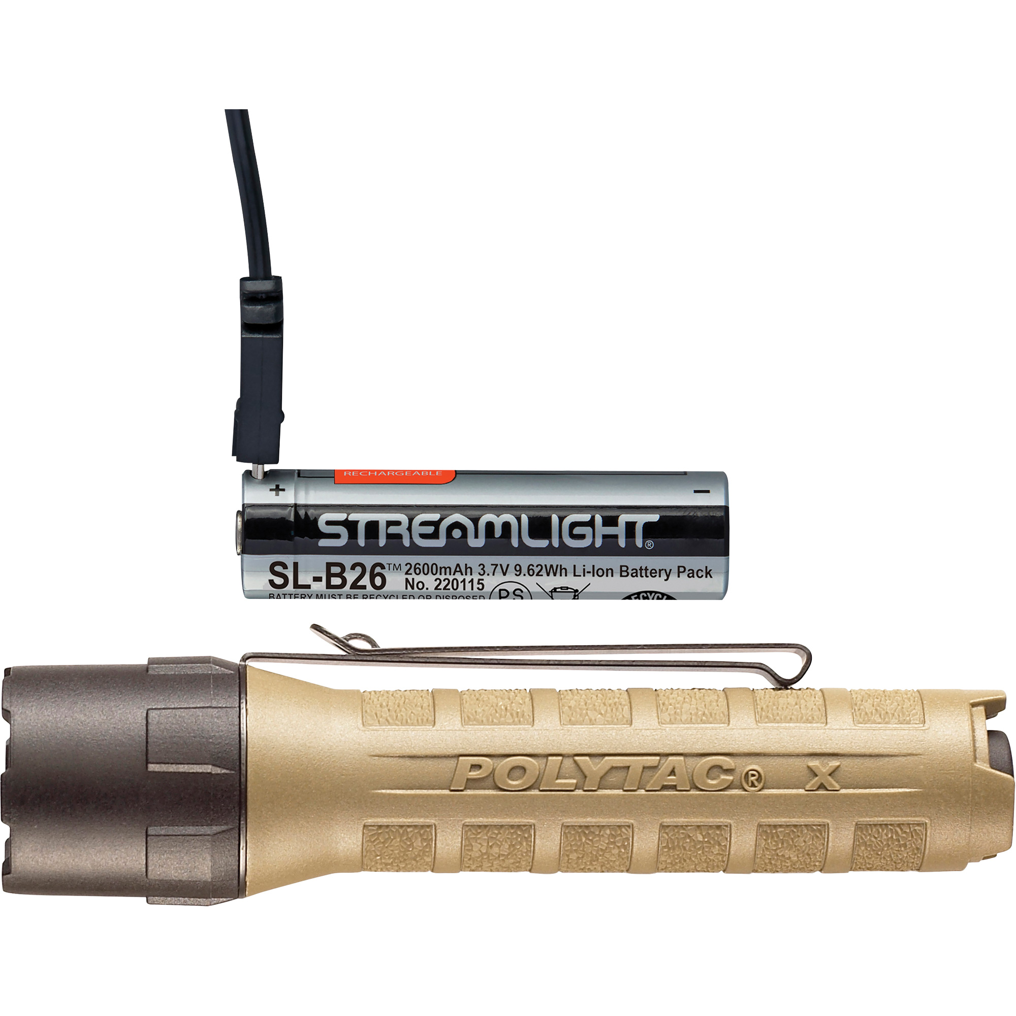 Lampe de poche PolytacMD 90 X, DEL, 600 lumens, Piles Rechargeable