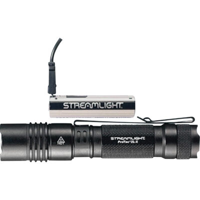 Lampe de poche tactique multi-combustible ProTacMD 2L-X, DEL, 500 lumens, Piles Rechargeable/CR123A