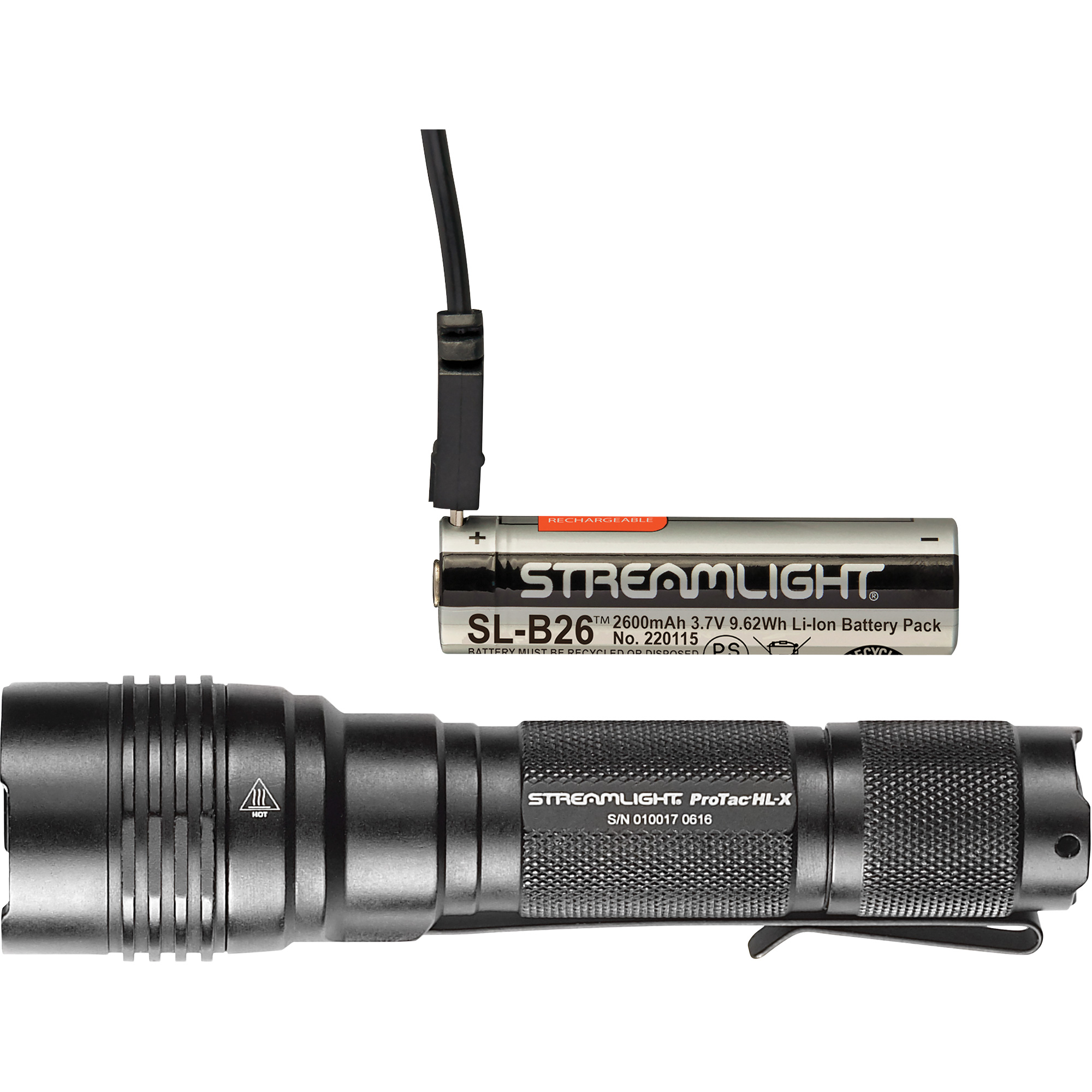 Lampe tactique ProTacMD HL-X USB, DEL, 1000 lumens, Piles Rechargeable/CR123A