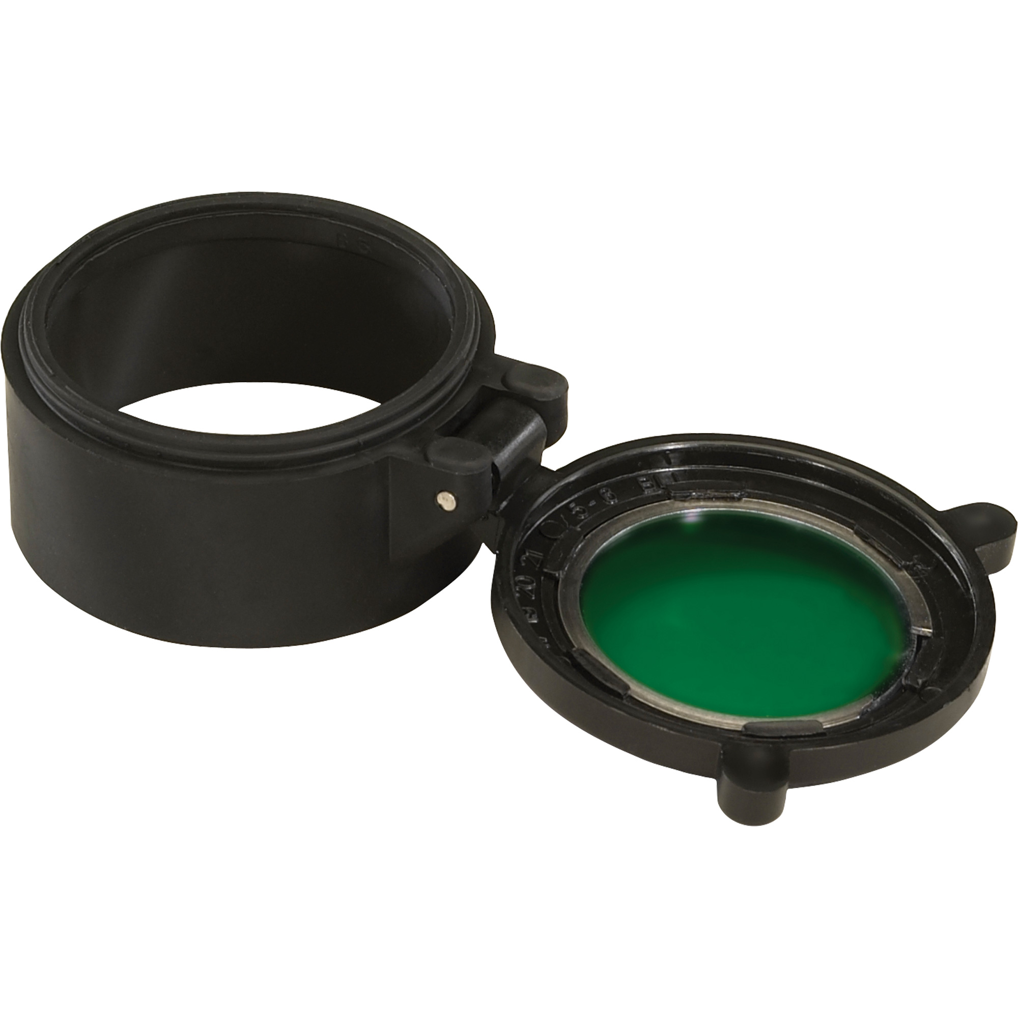 Lentille verte relevable pour lampe de poche