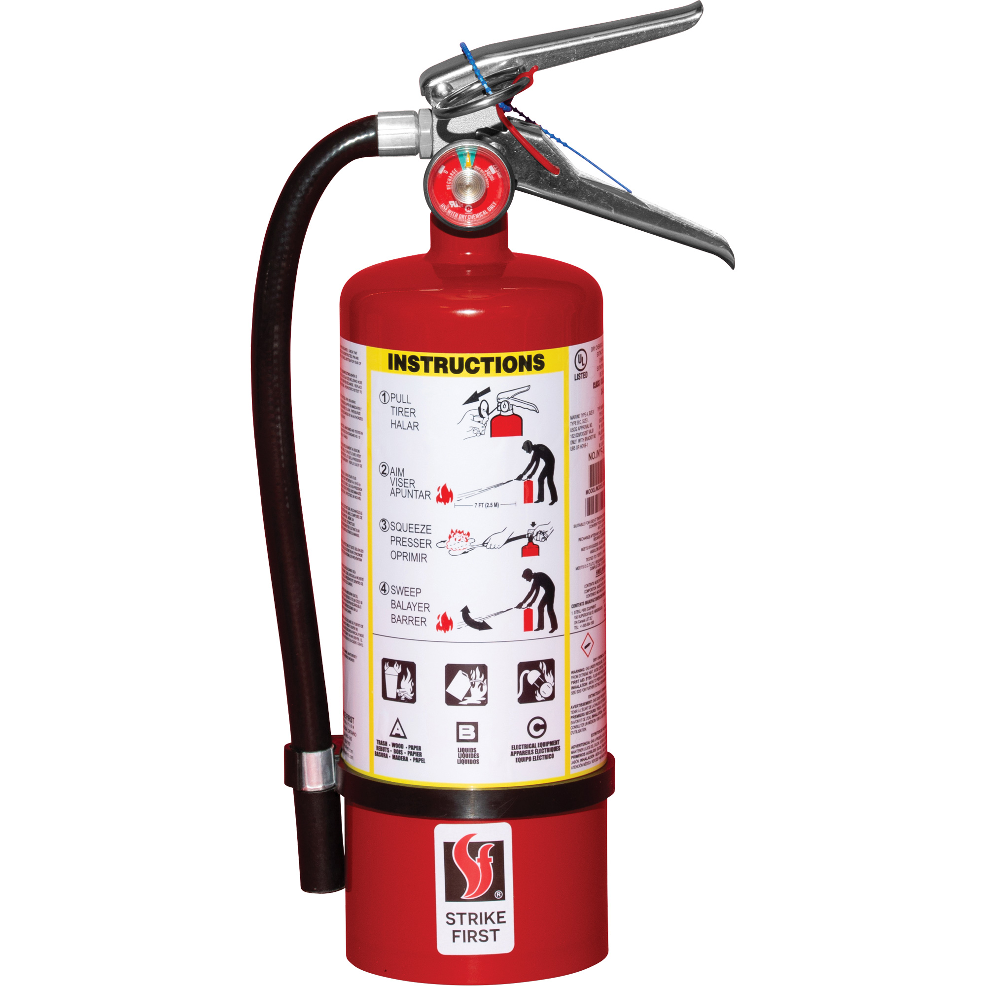 Extincteur d'incendie, ABC, Capacité 5 lb