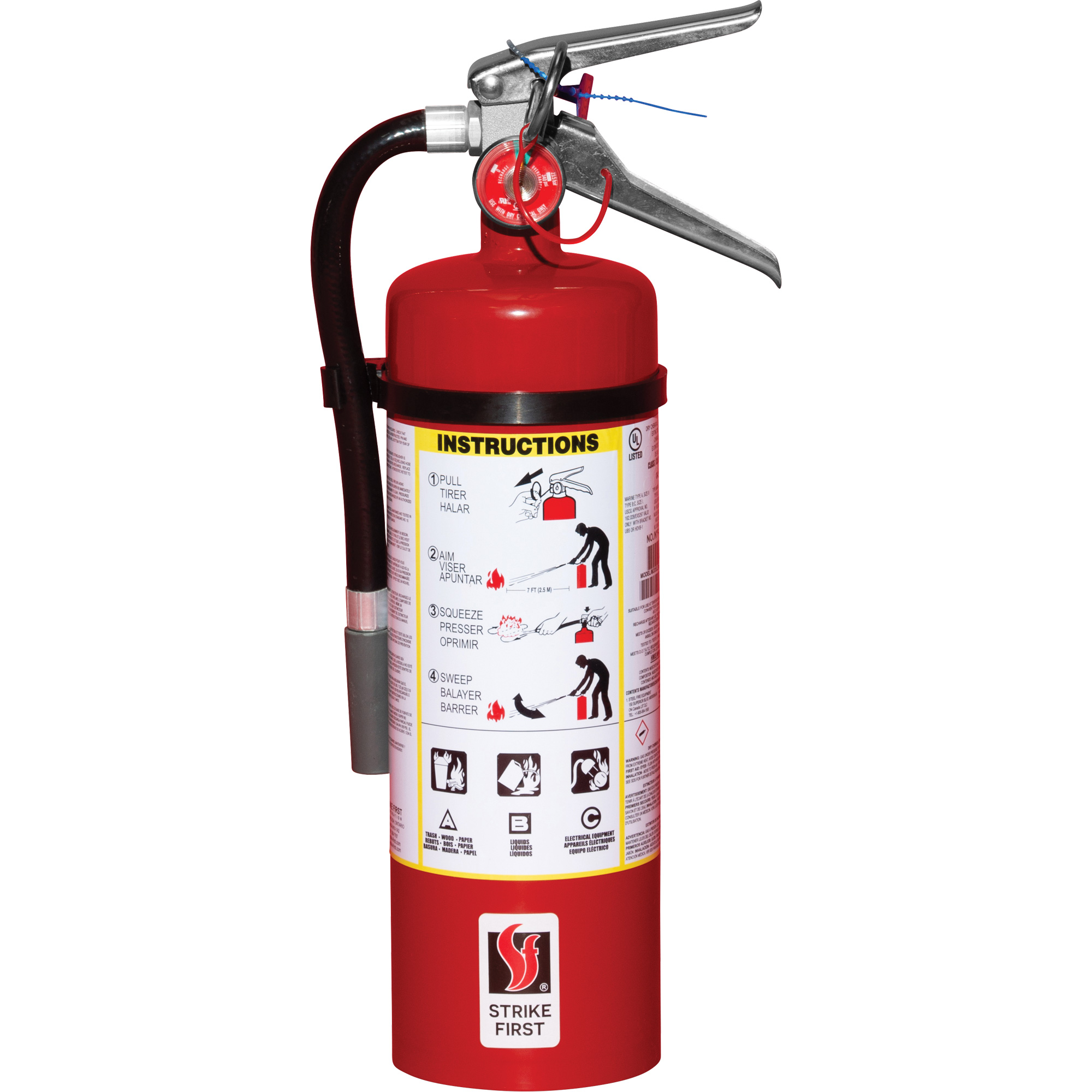 Extincteur d'incendie, ABC, Capacité 5 lb