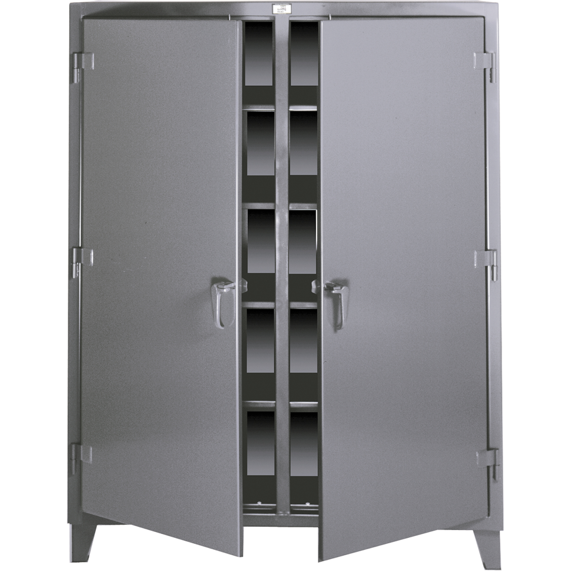 Armoires à double rangement, Acier, 8 Tablettes, 72" h x 48" la x 24" P, Gris foncé