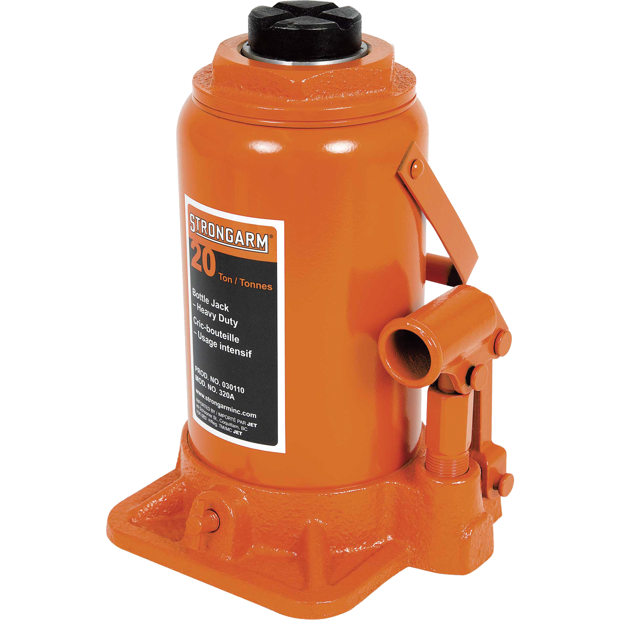 312A Cric-bouteille, 20 tonne(s), 18-1/4" Hauteur élevée
