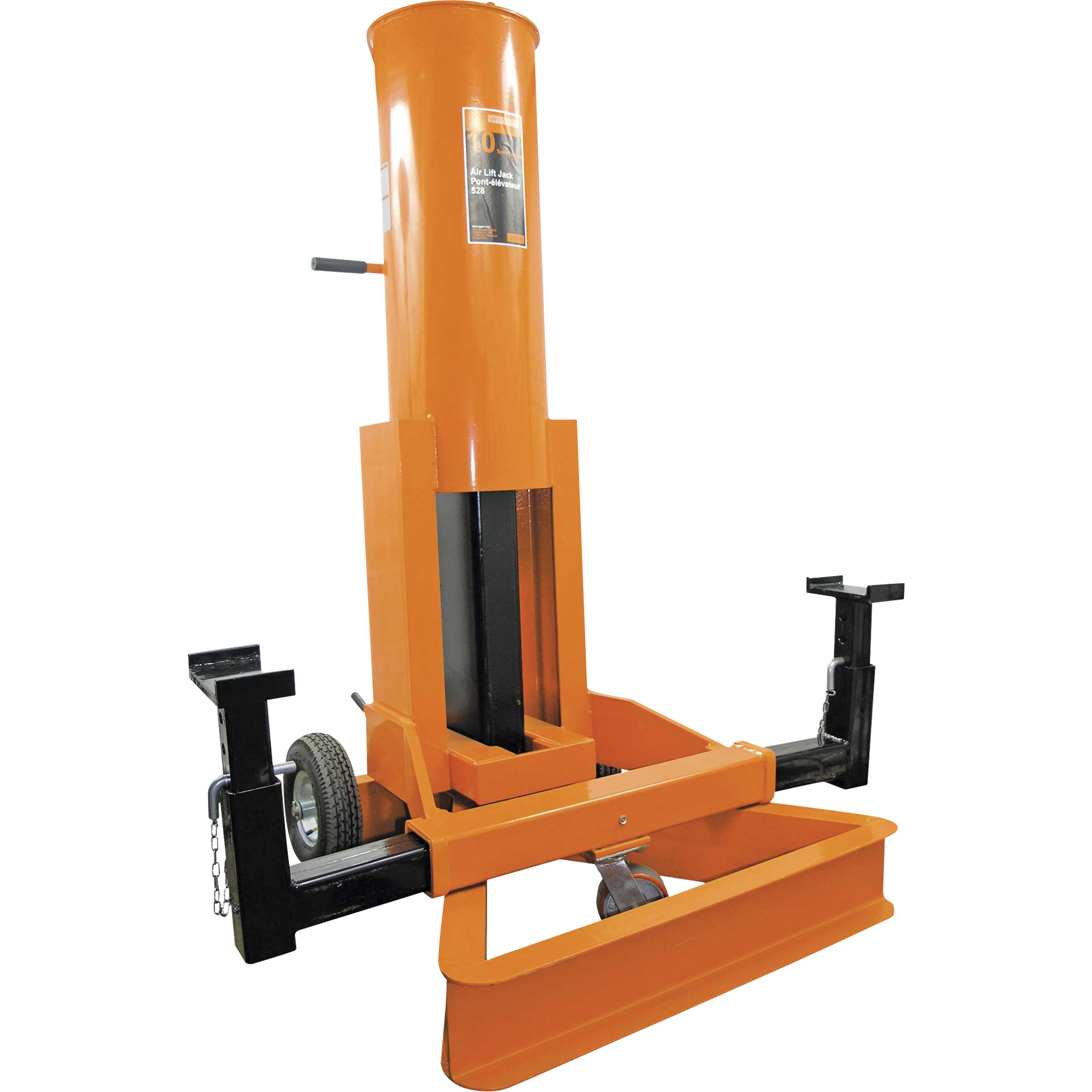 Cric à air comprimé pour charges lourdes, Capacité de 10 tonne(s), 17-1/2" - 50" h