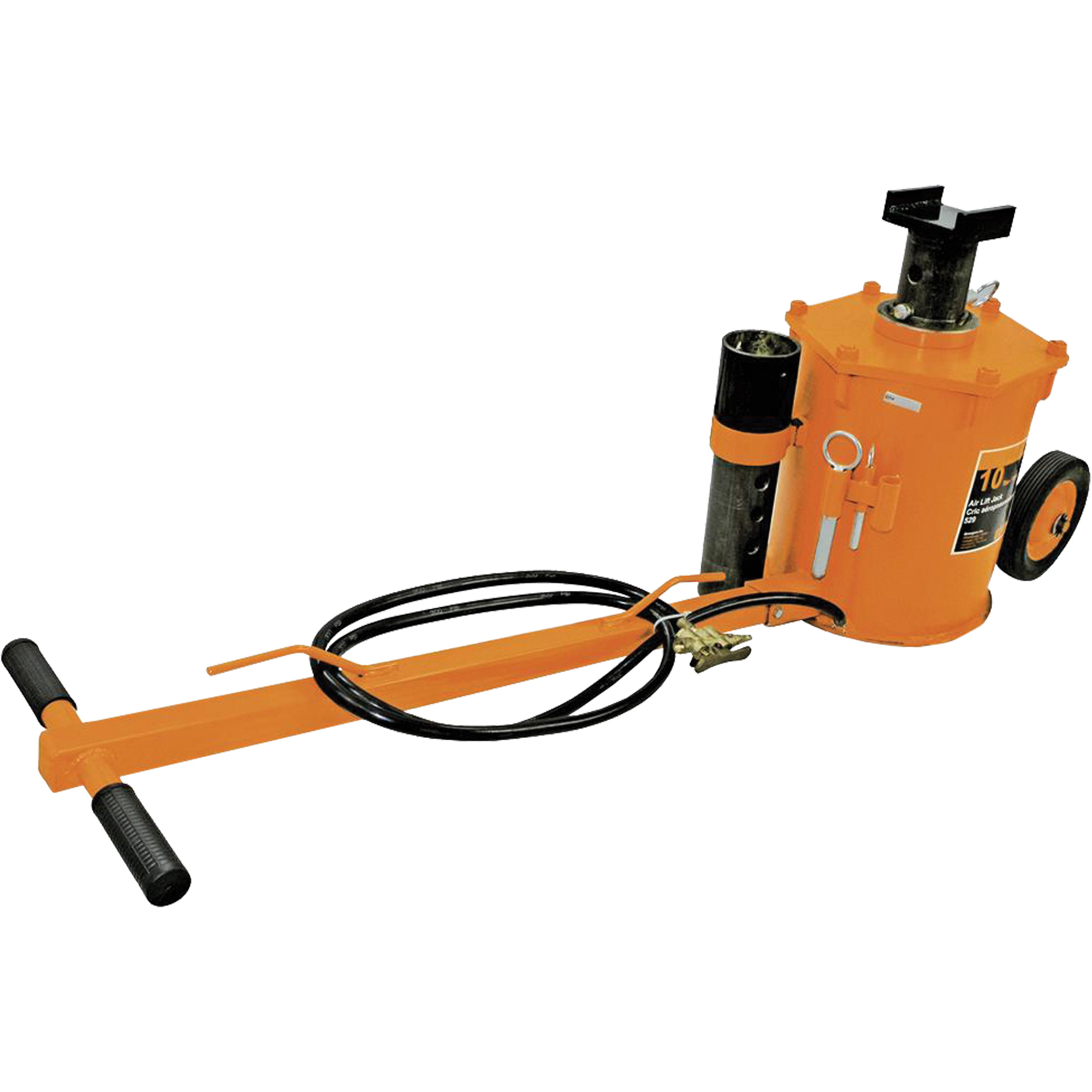 Cric pneumatique pour usage intensif, Capacité de 10 tonne(s), 18" - 52" h