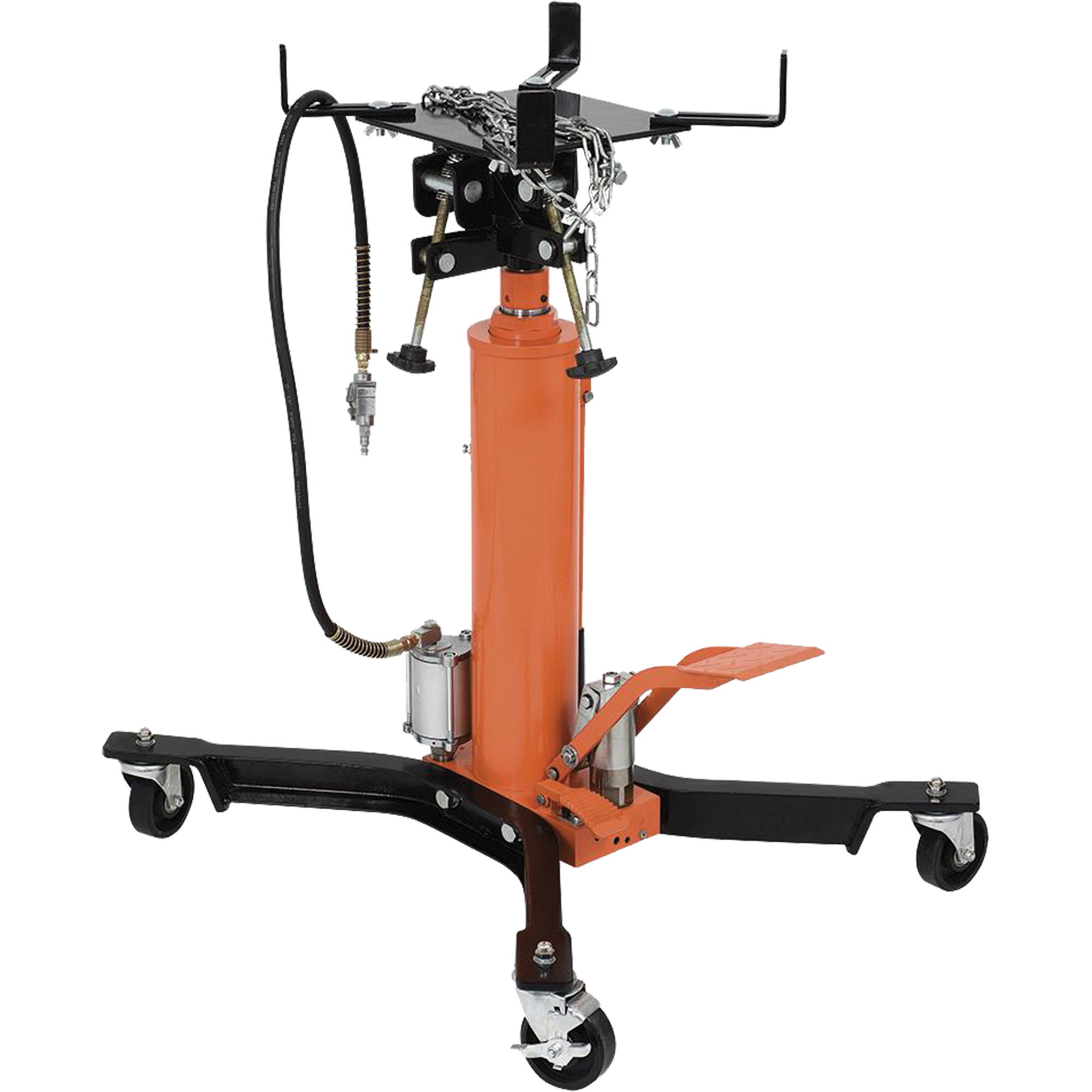 Cric pneumatique télescopique avec assistance pneumatique pour transmission, Cap. de levage 0,5 tonne(s)