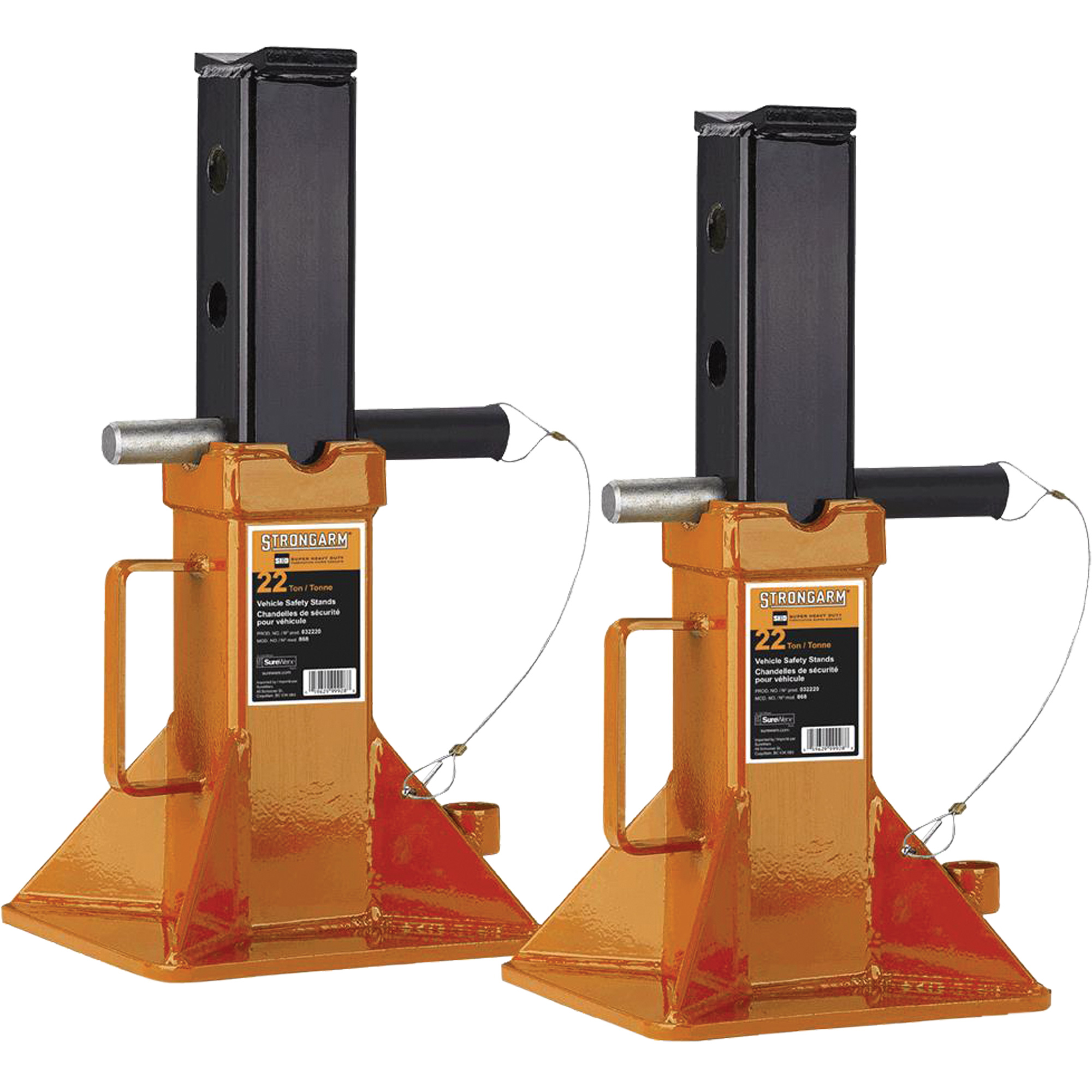 Supports de sécurité, Tige verrouillable, Capacité de 22 tonne(s)