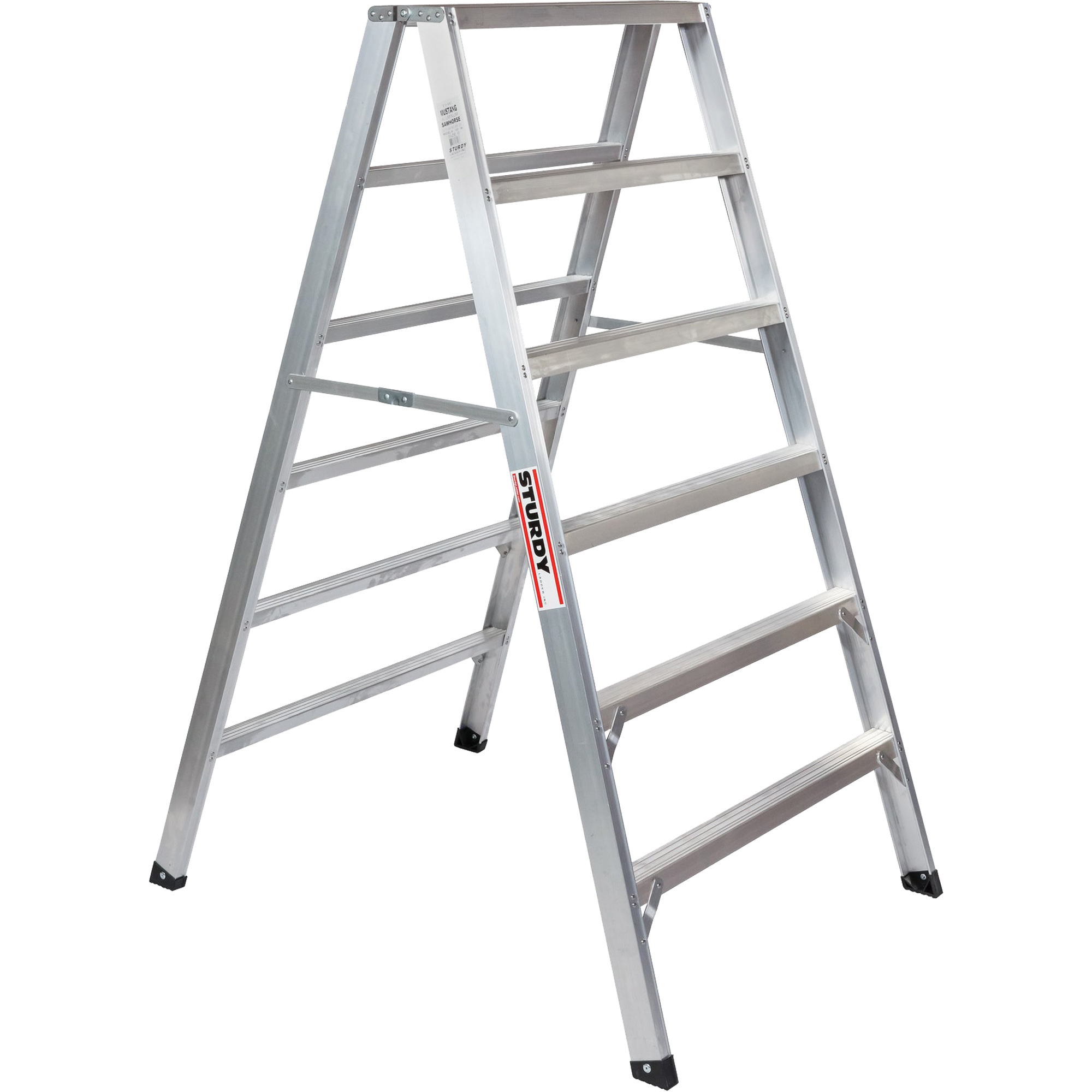 Chevalet de sciage, 6' ha x 30" la x Capacité de 300 lb, Aluminium