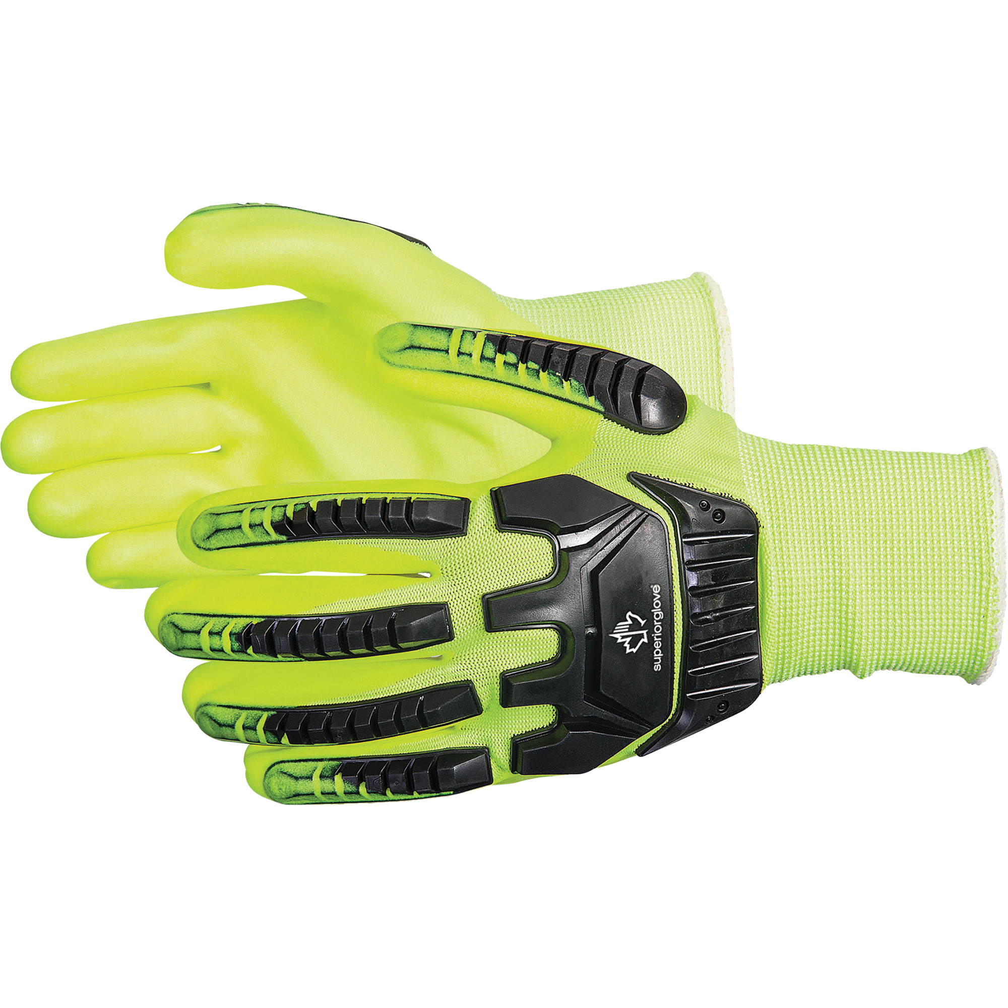 Gants antichocs à haute visibilité résistants aux coupures DexterityMD, Petit, Paume en Mousse de nitrile, Poignet Élastique