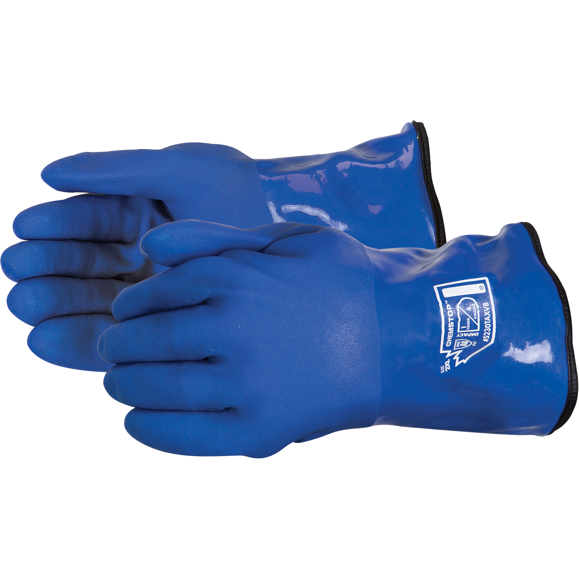 Gants antichocs et résistants aux coupures de 12 po ChemstopMC, Taille 2T-Grand, Calibre 13, Revêtement PVC, Enveloppe en Acier inoxydable/TenActivMC, ASTM ANSI niveau A8