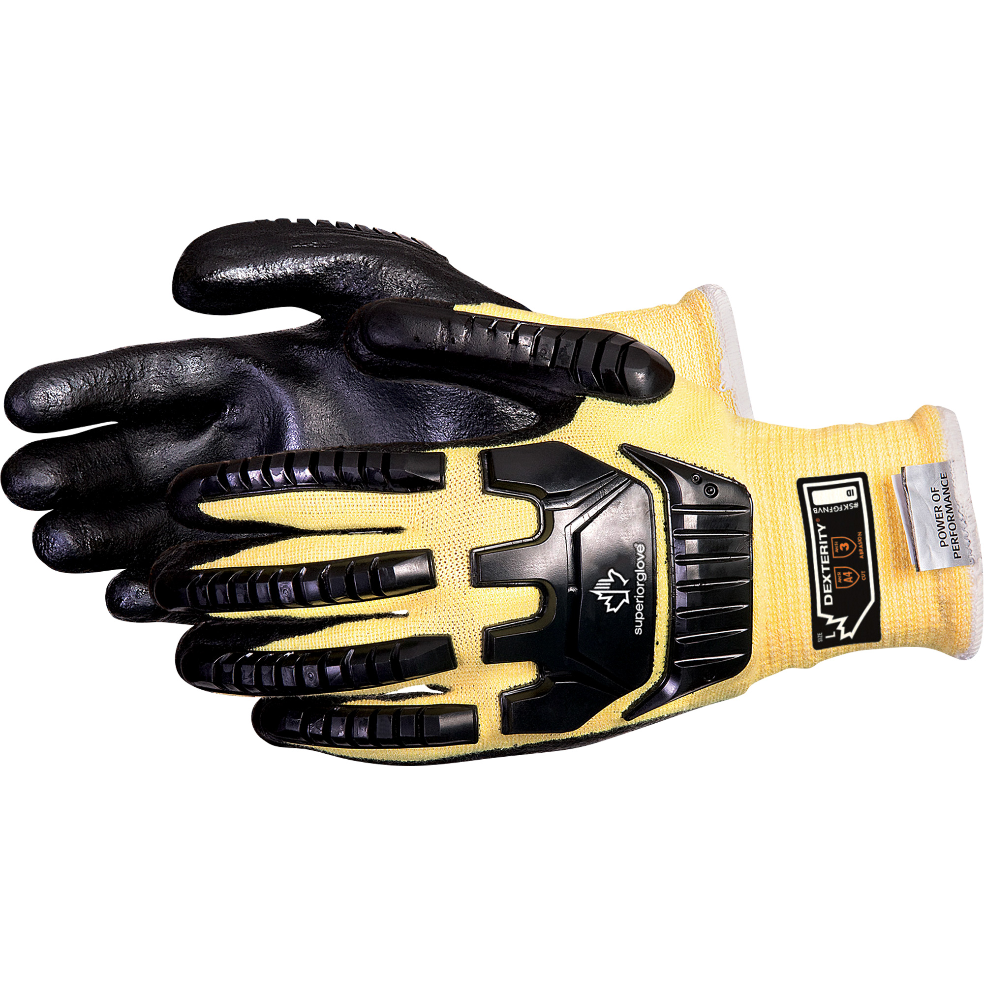 Gants antichocs et résistants aux coupures DexterityMD, Taille Grand, Calibre 13, Revêtement Mousse de nitrile, Enveloppe en KevlarMD, ASTM ANSI niveau A4