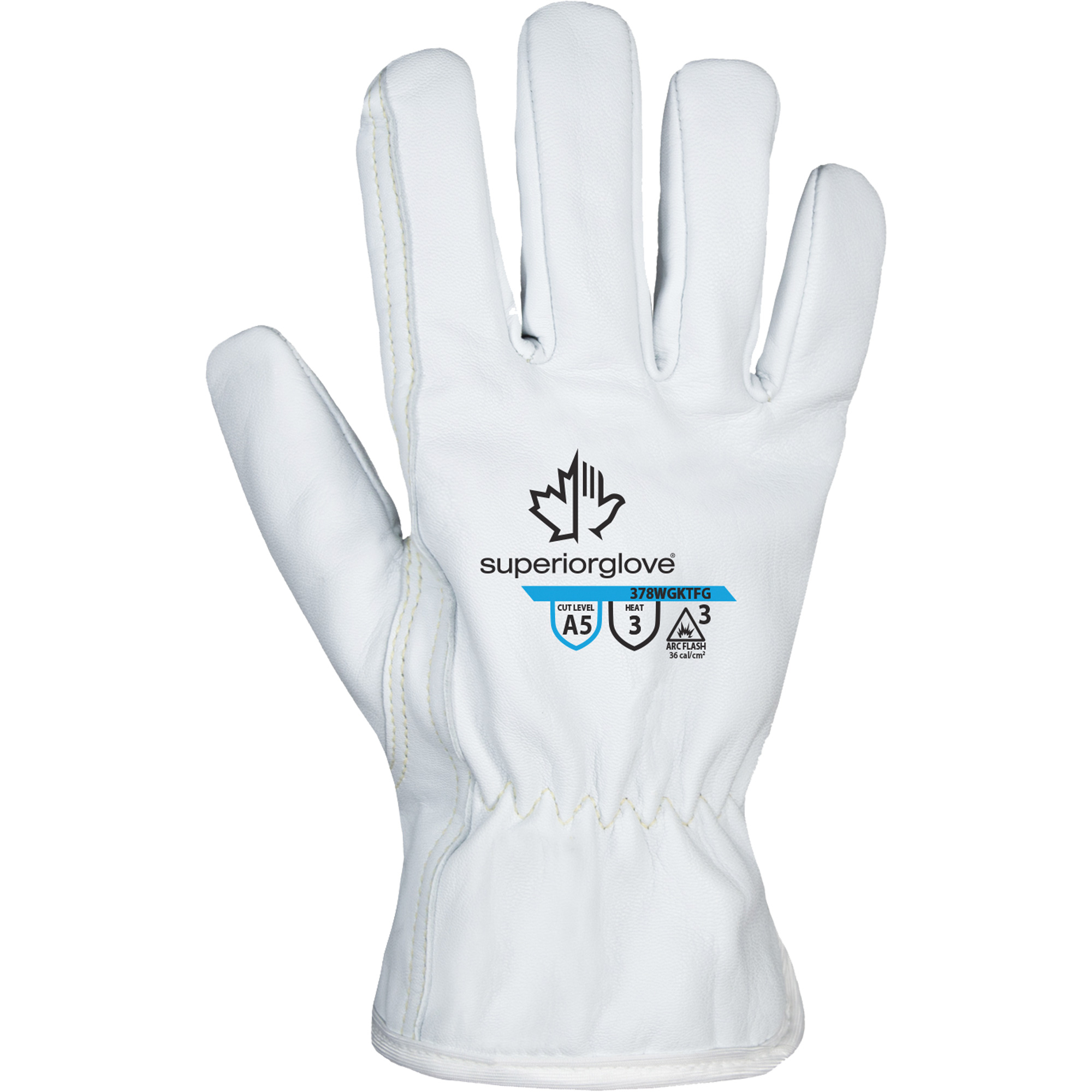 Gants contre l'arc à la coupe EnduraMD 378WGKTFG, Cuir fleur de chèvre, Taille Grand