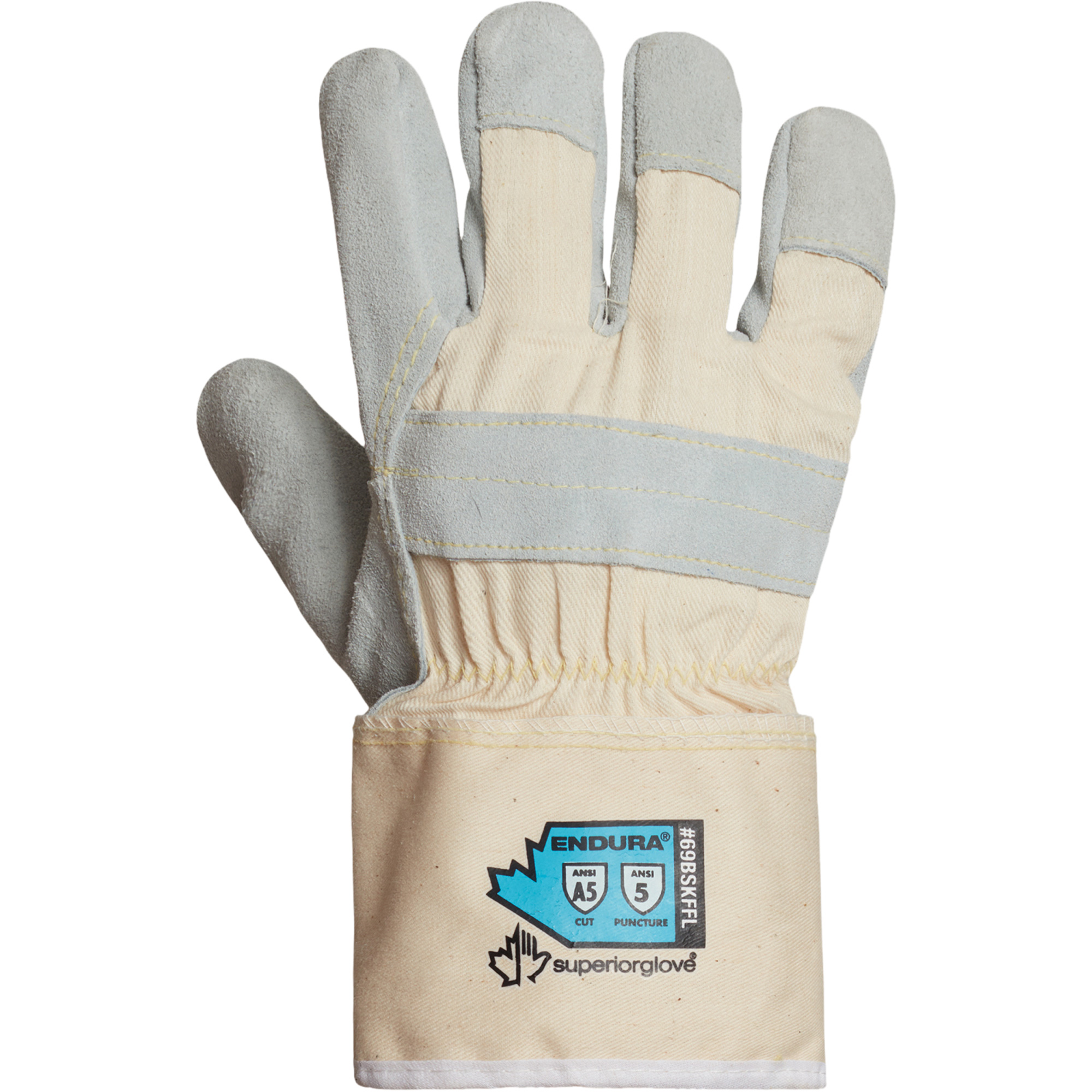 Gants d’ajusteur avec doublure complète de qualité supérieure EnduraMD, T-Grand, Paume en Cuir refendu, Doublure en Para-aramide